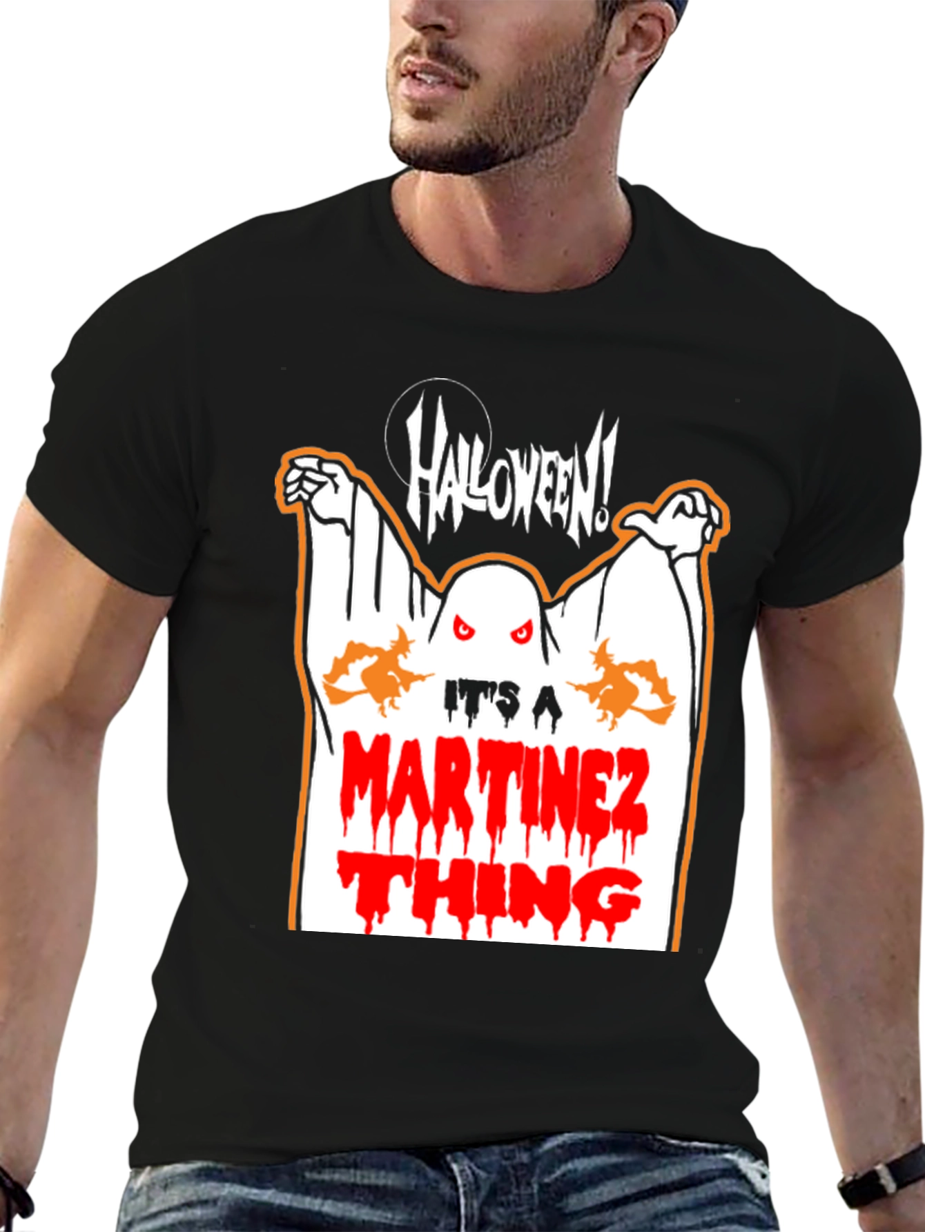 Halloween Martinez Thing Ghost Graphic T-Shirt