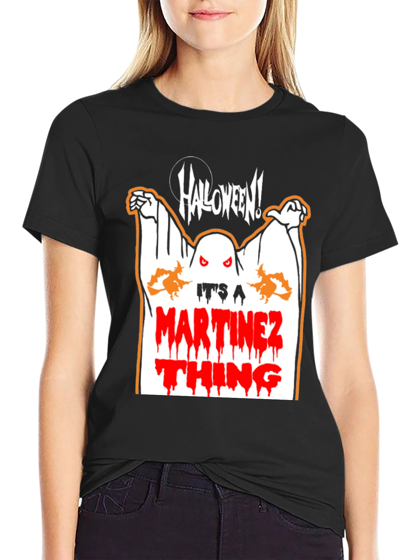 Halloween Martinez Thing Ghost Graphic T-Shirt