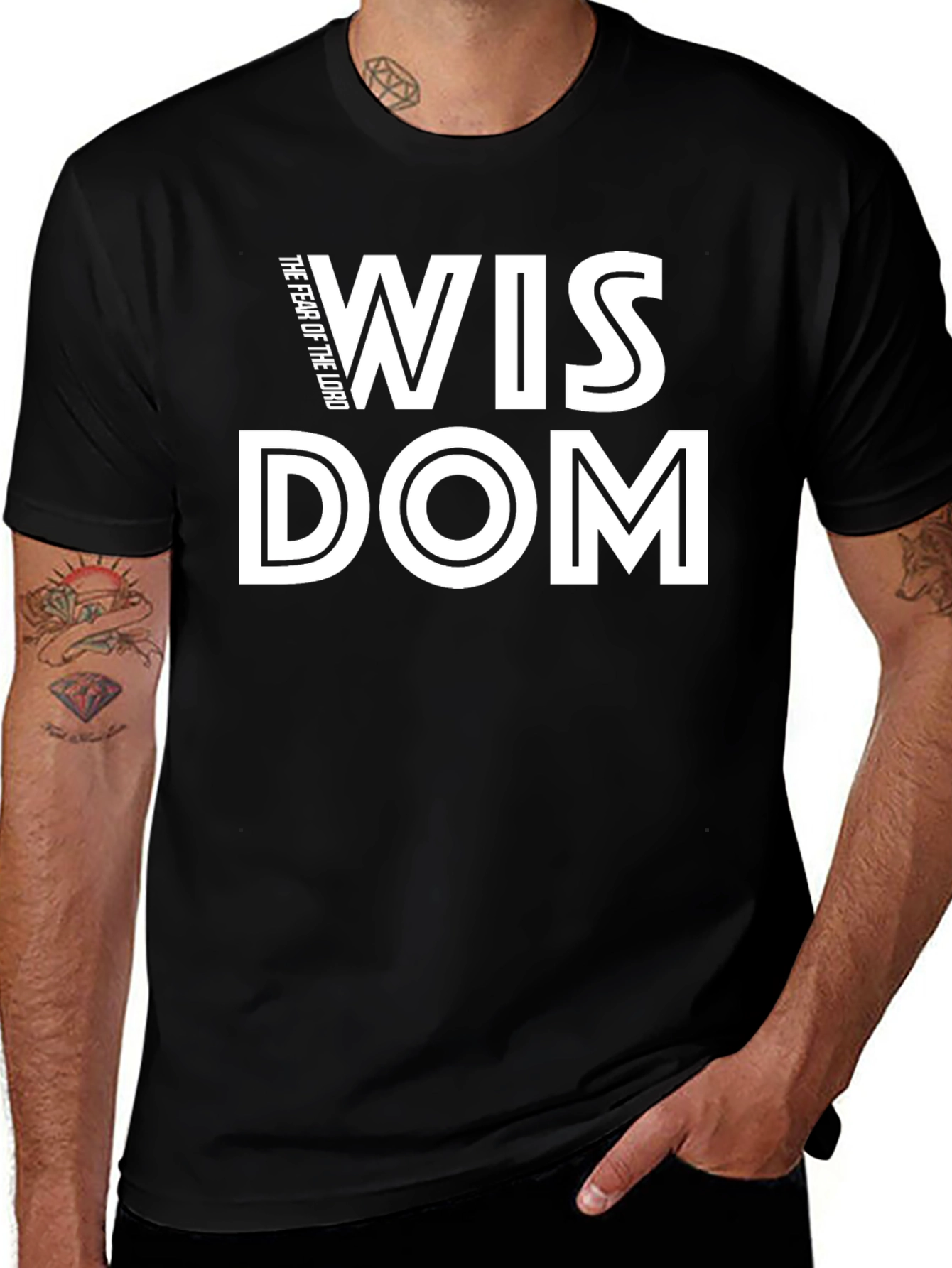 Wisdom Fear of the Lord Black T-Shirt