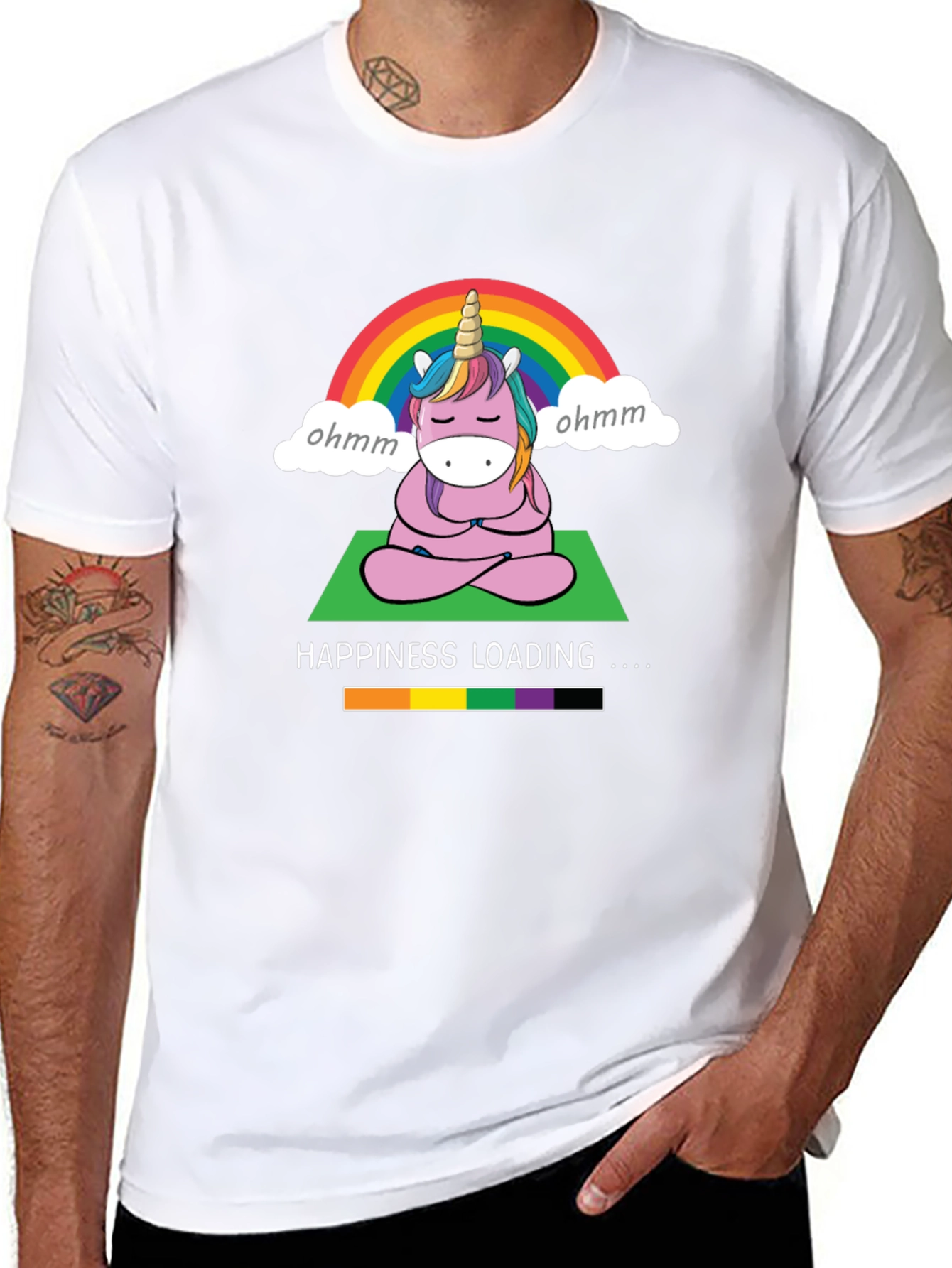 Unicorn Meditation Tee - Happiness Loading