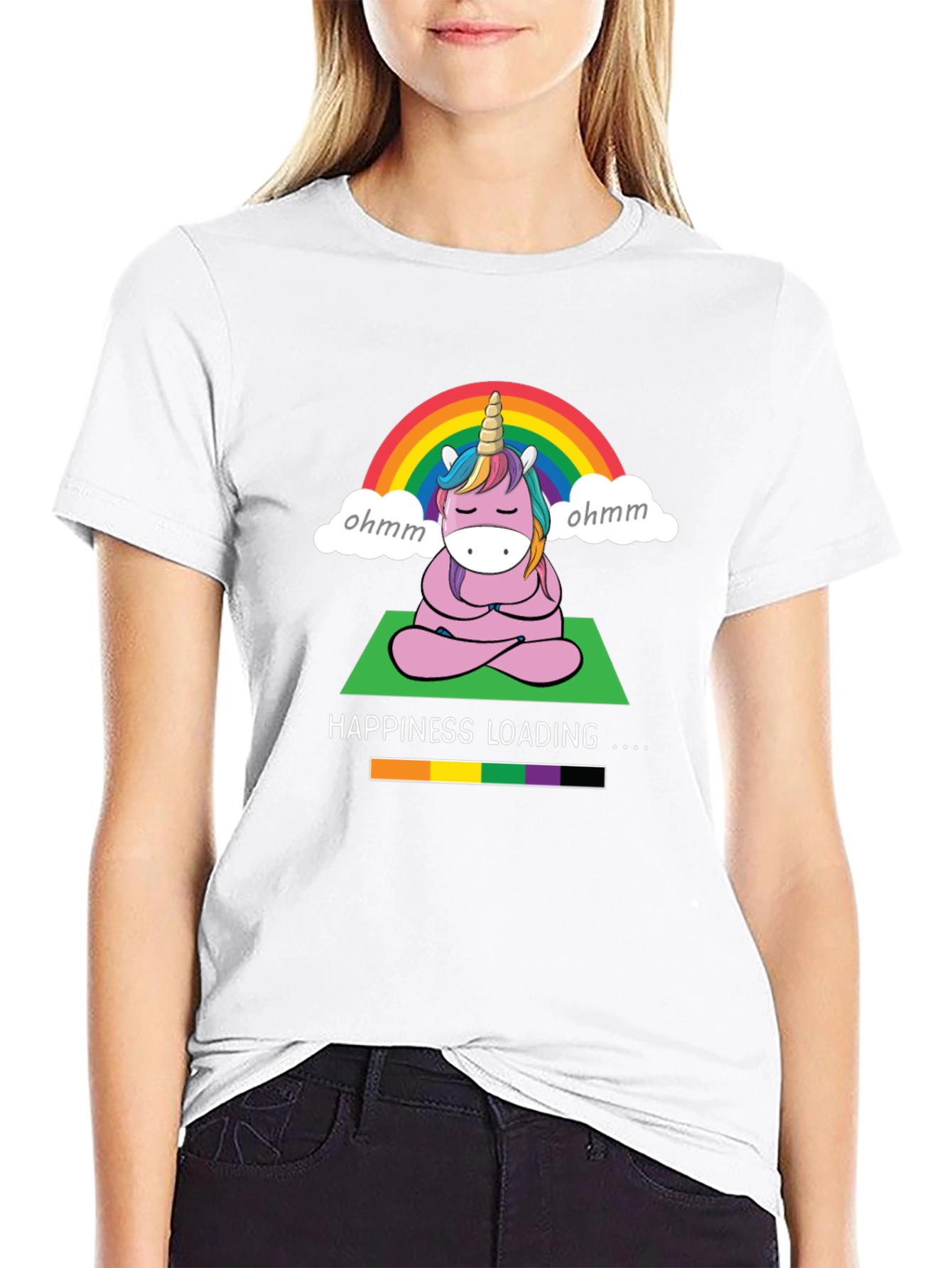 Unicorn Meditation Tee - Happiness Loading