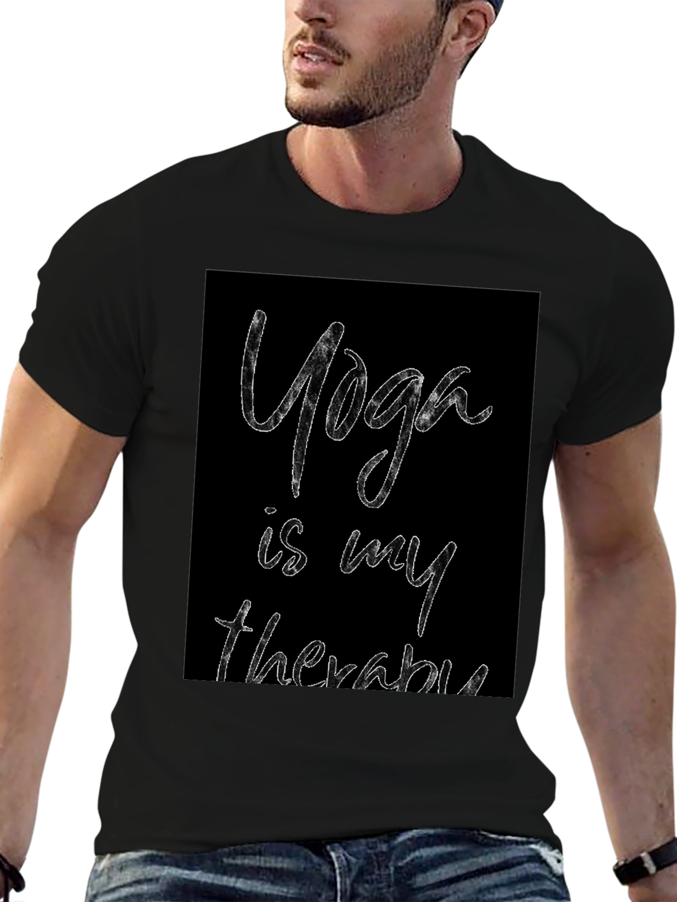 Yoga Therapy Graphic Tee - Black