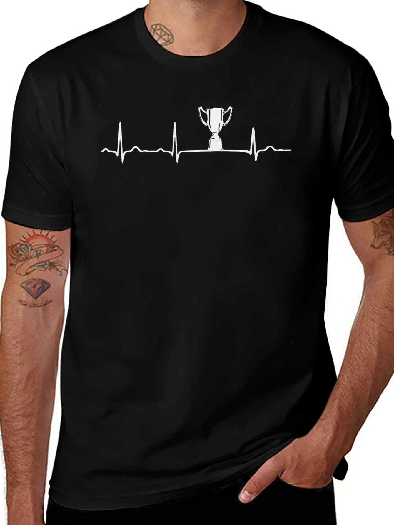 Trophy Heartbeat T-Shirt - Champion Pulse