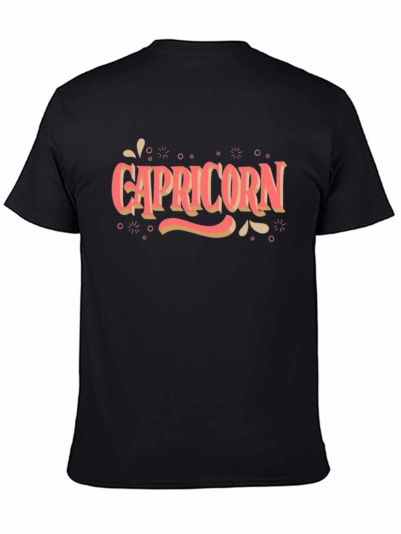 Capricorn Zodiac Sign T-Shirt - Black