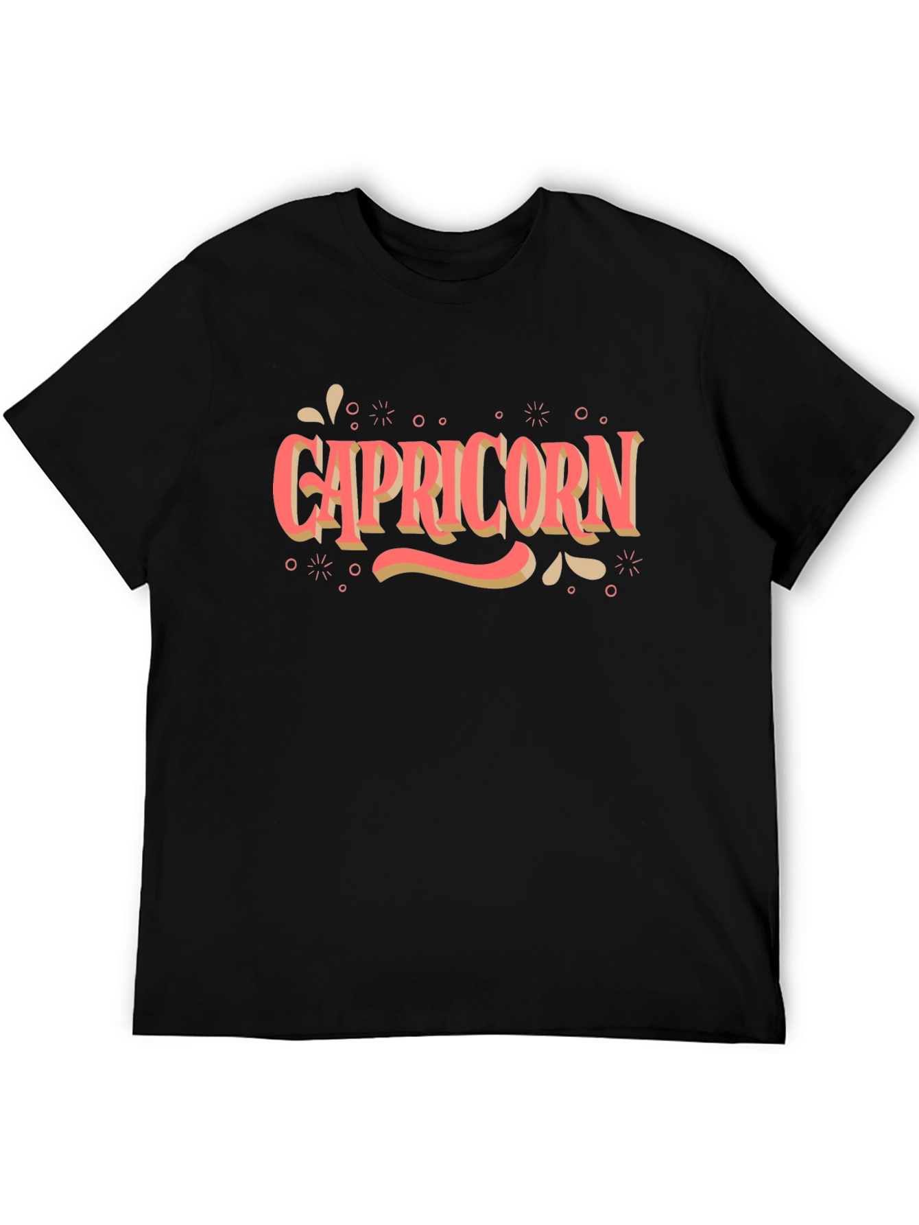 Capricorn Zodiac Sign T-Shirt - Black
