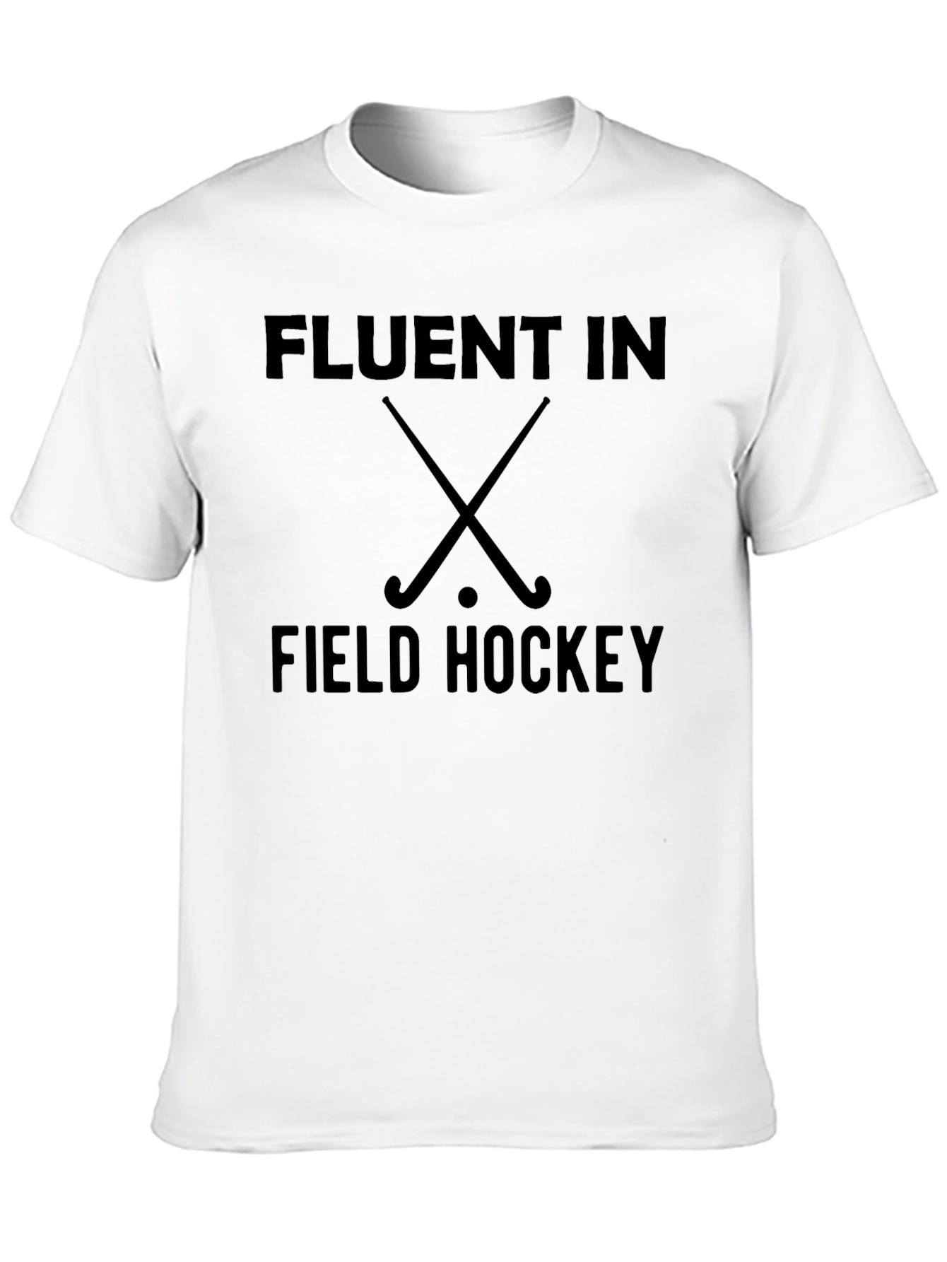 Fluent In Field Hockey Black T-Shirt