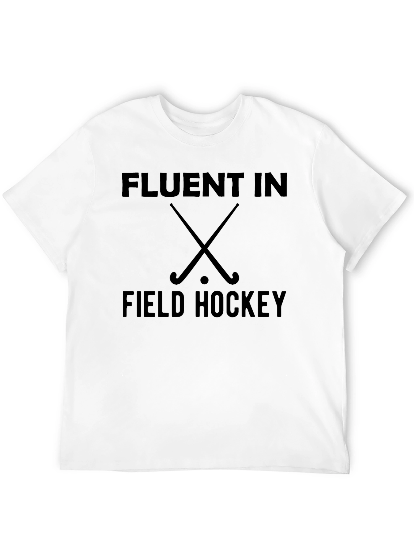 Fluent In Field Hockey Black T-Shirt