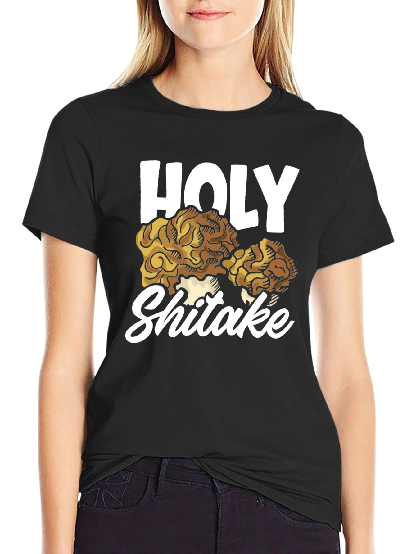 Holy Shiitake T-Shirt: Funny Mushroom Lovers Tee