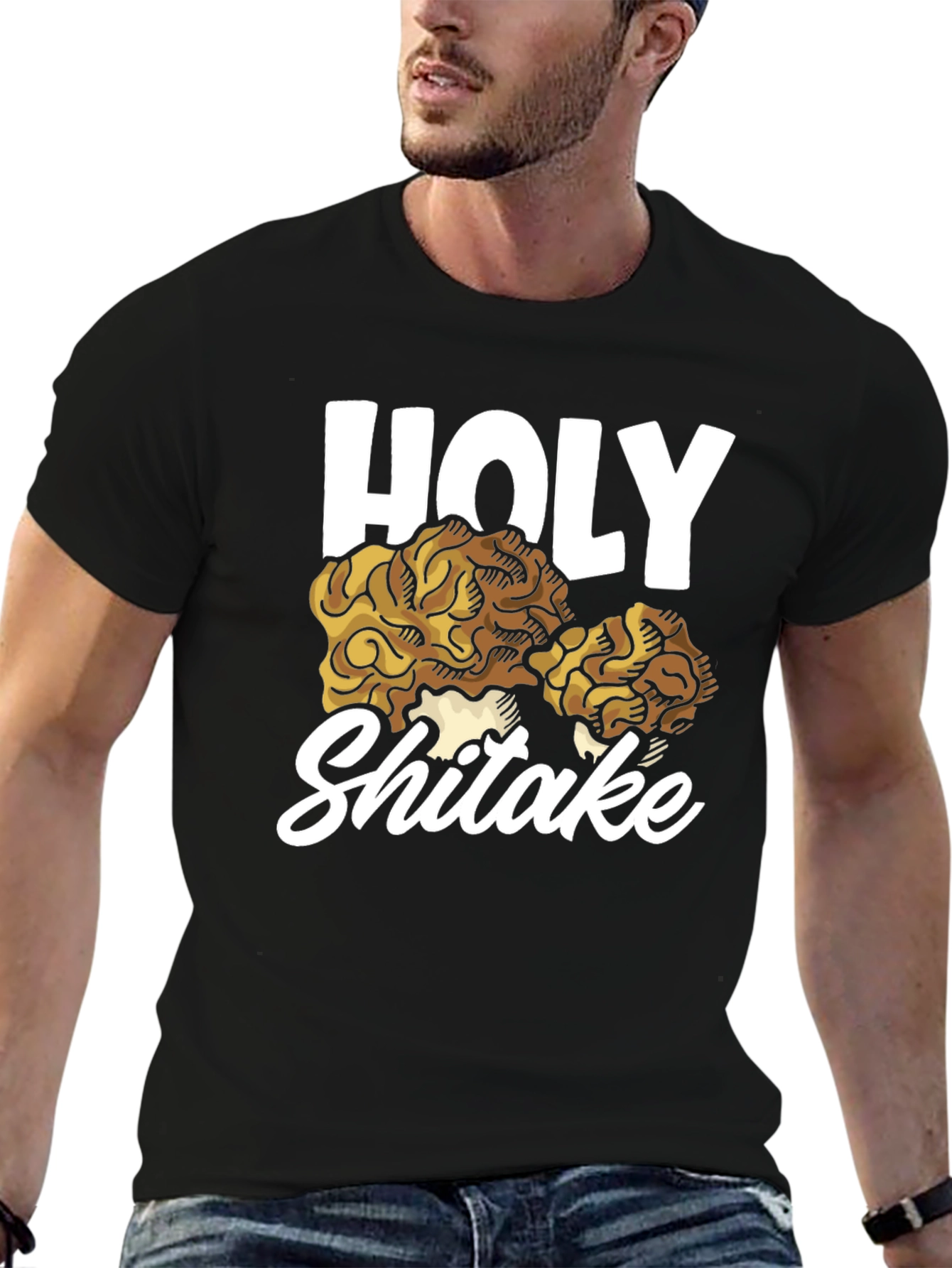 Holy Shiitake T-Shirt: Funny Mushroom Lovers Tee