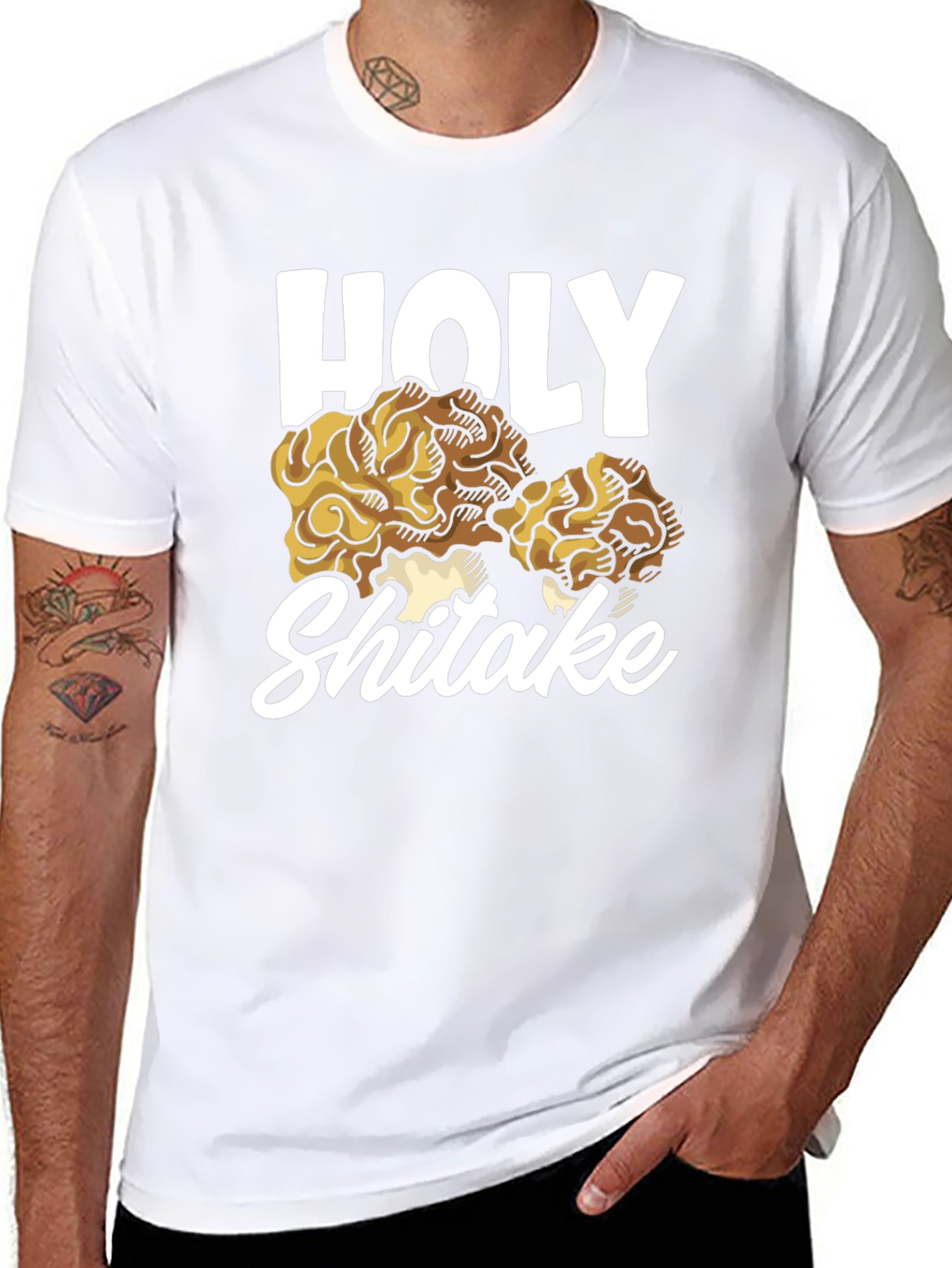 Holy Shiitake T-Shirt: Funny Mushroom Lovers Tee