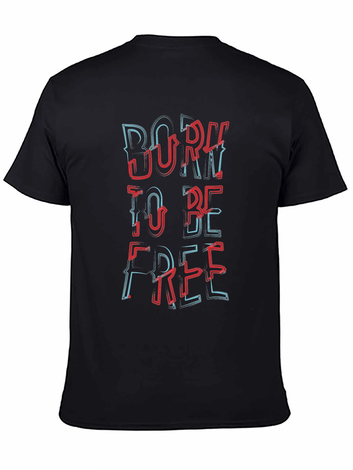 Born to be Free Black Graphic Tee