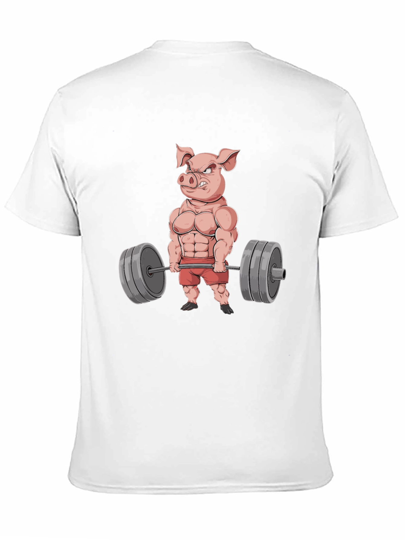 Funny Pig Gym Workout Black T-Shirt