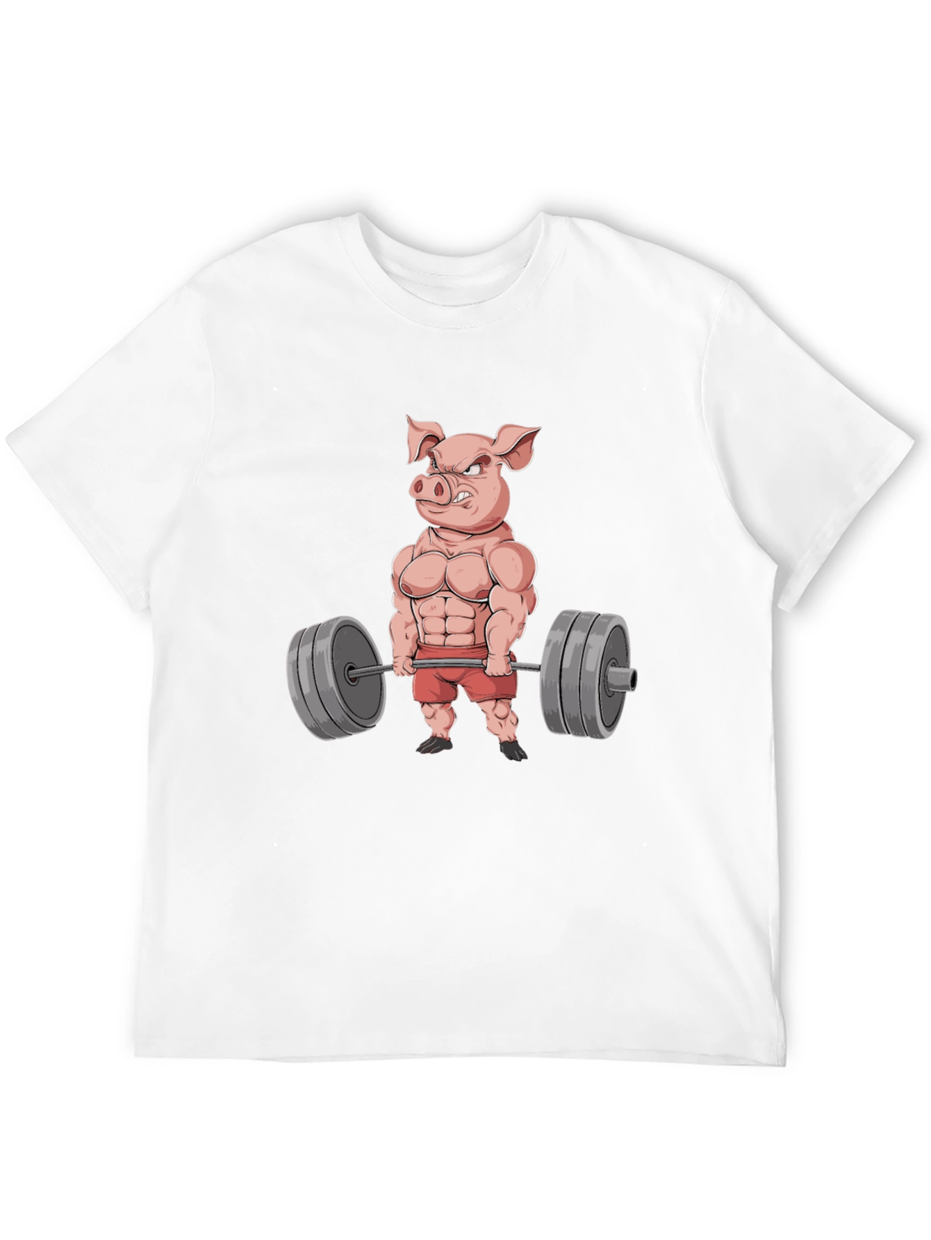 Funny Pig Gym Workout Black T-Shirt