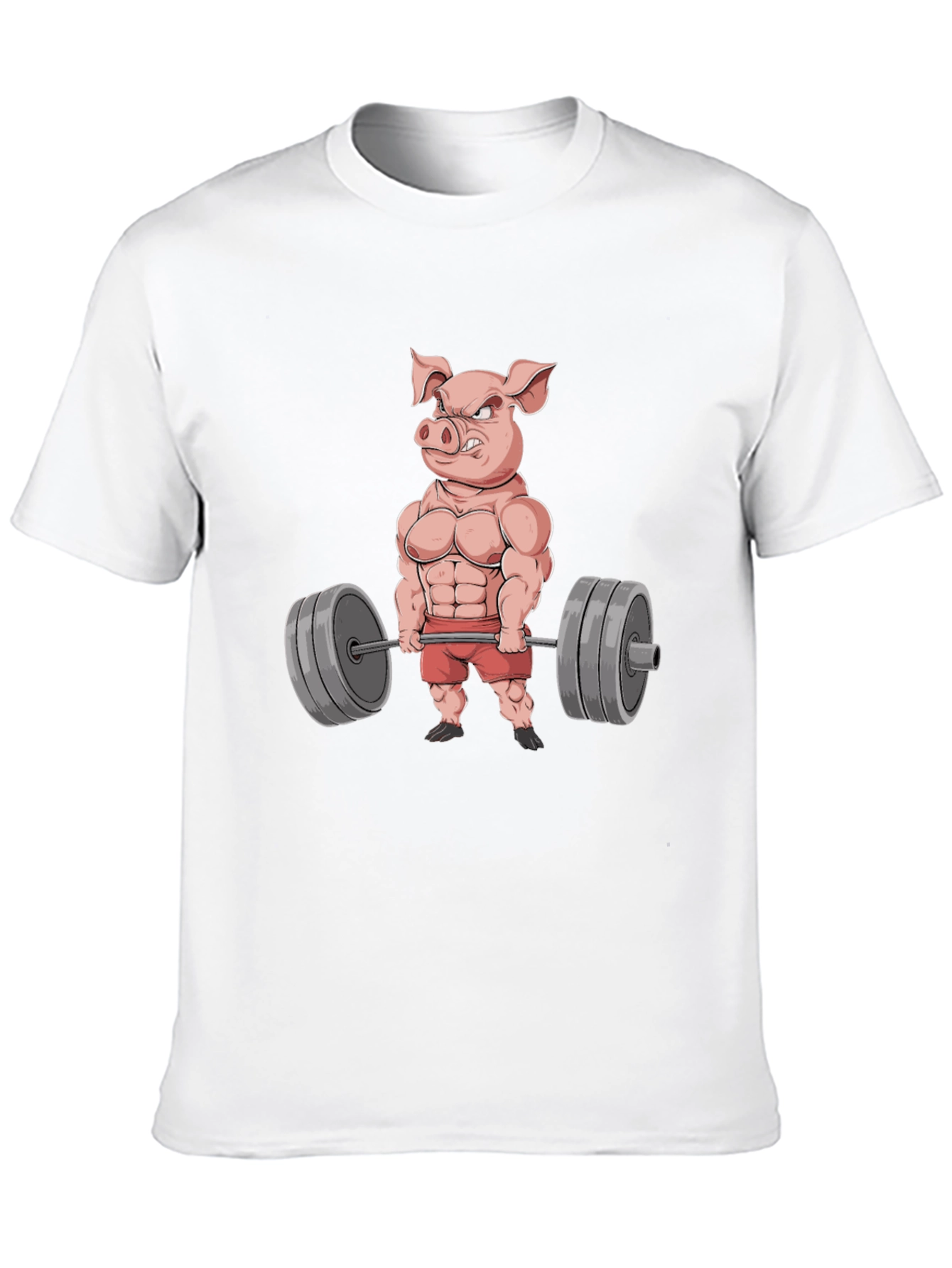 Funny Pig Gym Workout Black T-Shirt