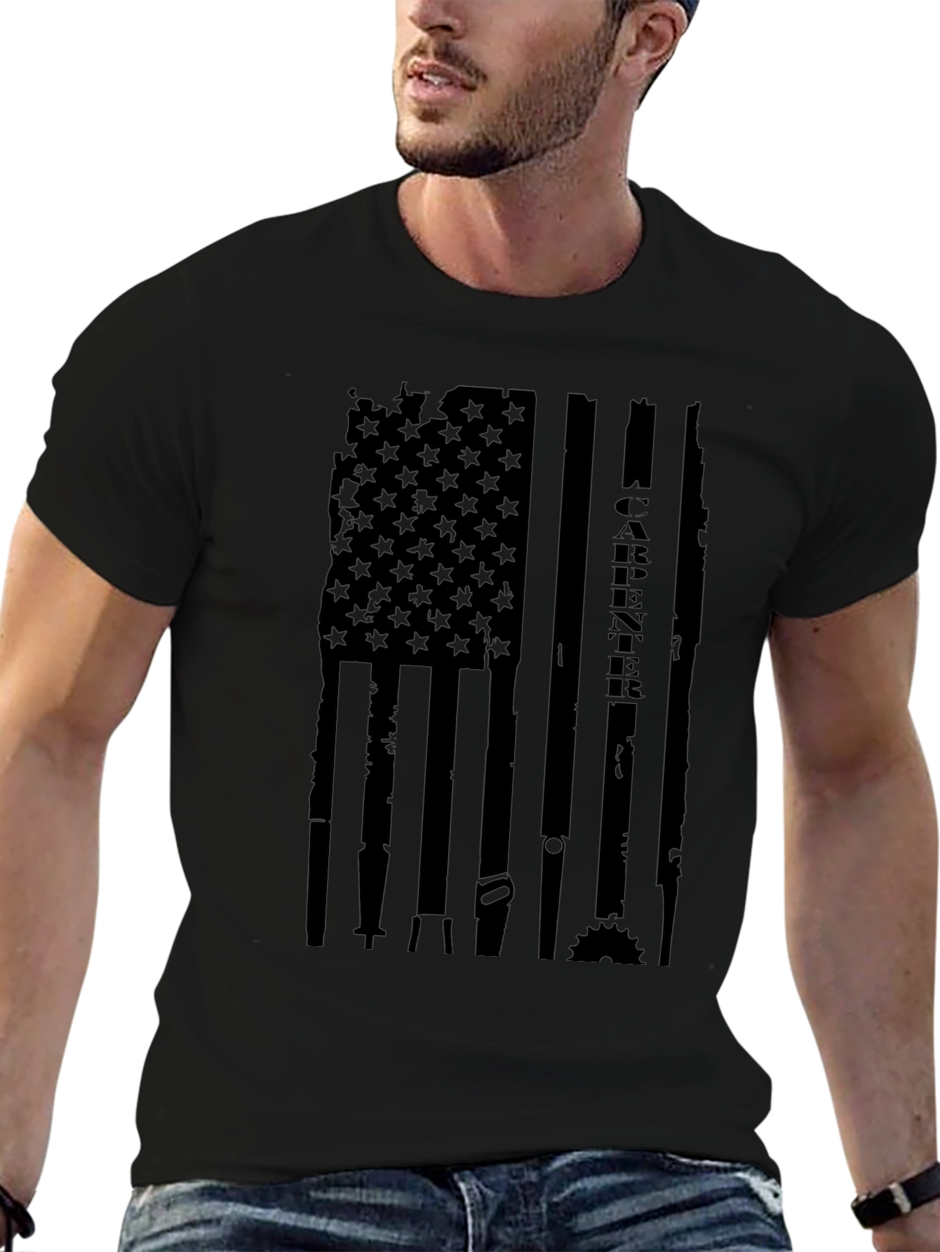 Carpenter American Flag T-Shirt