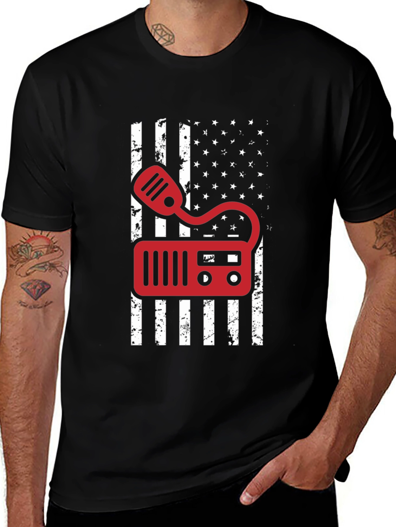 Ham Radio American Flag T-Shirt
