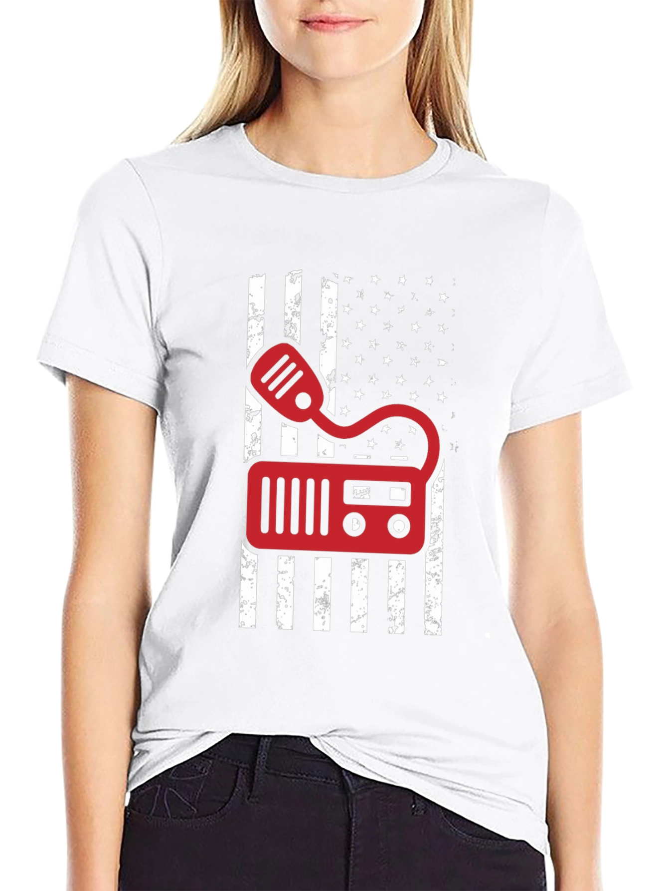 Ham Radio American Flag T-Shirt