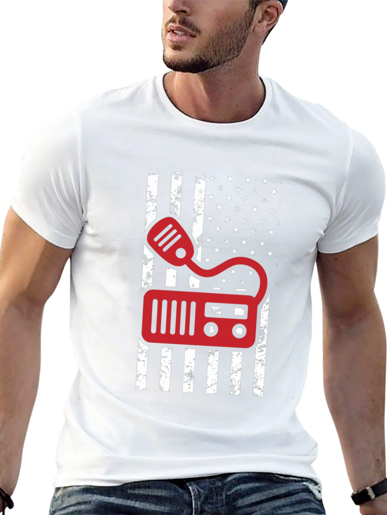 Ham Radio American Flag T-Shirt