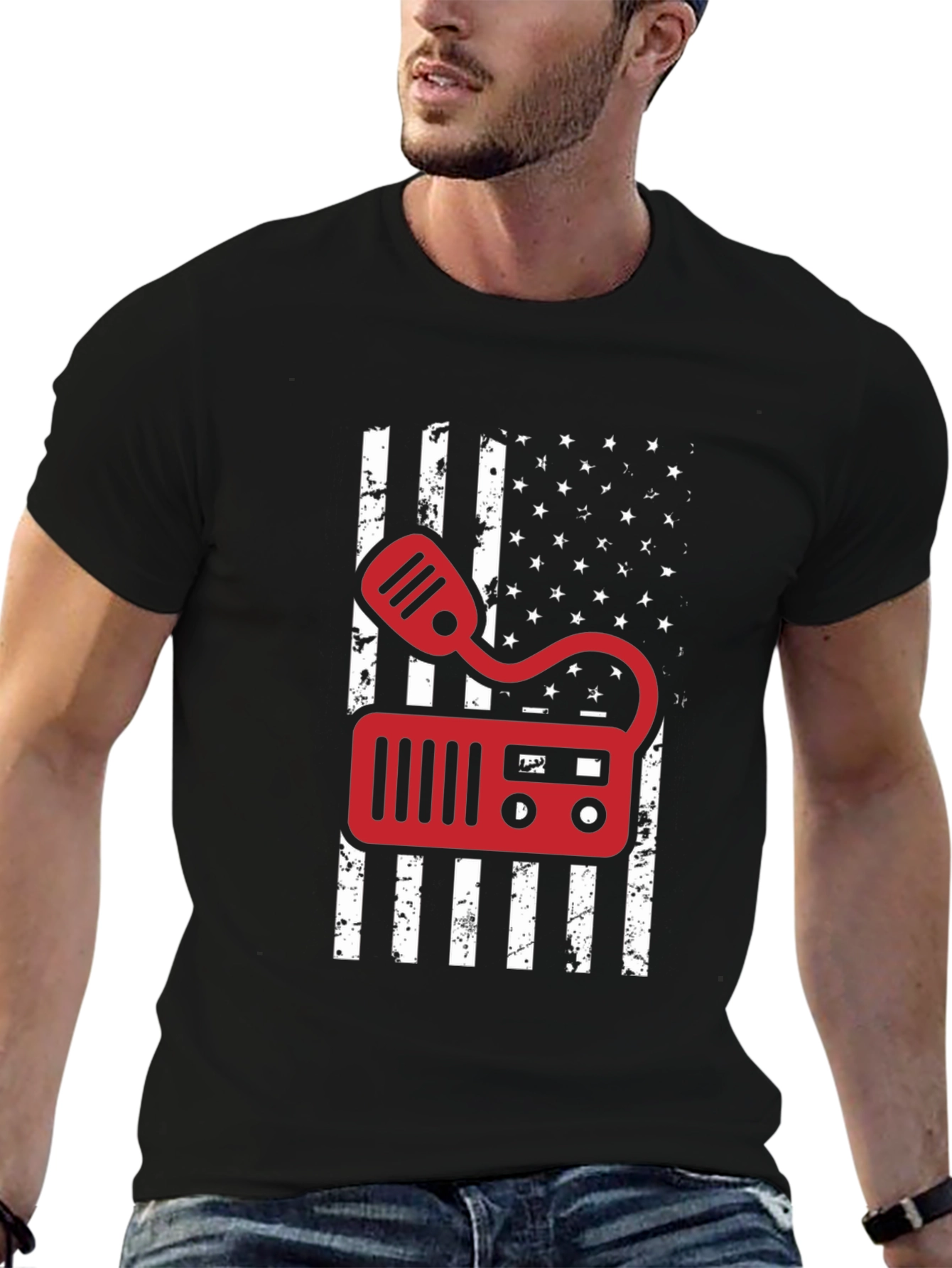 Ham Radio American Flag T-Shirt