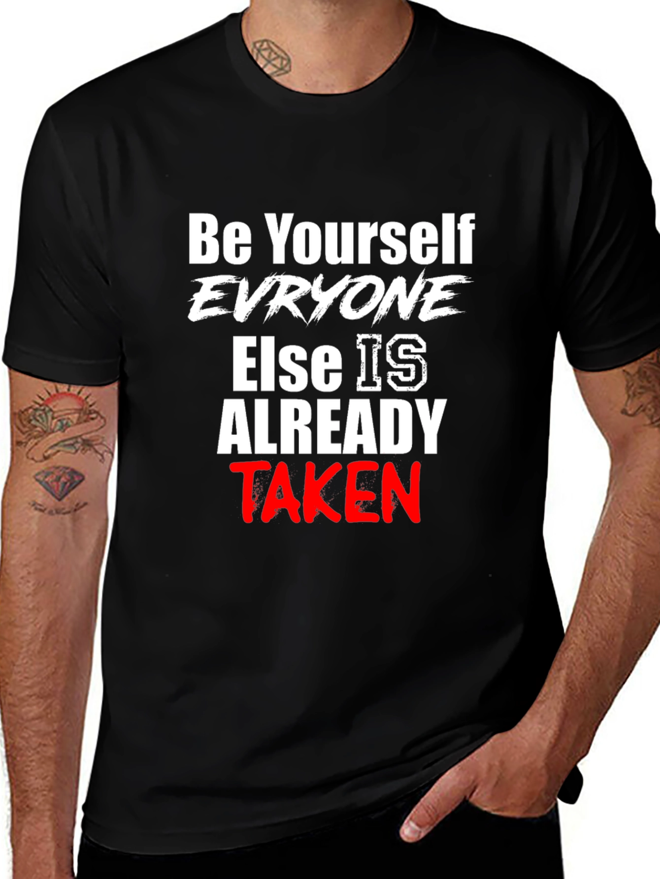 Be Yourself Slogan Graphic T-Shirt