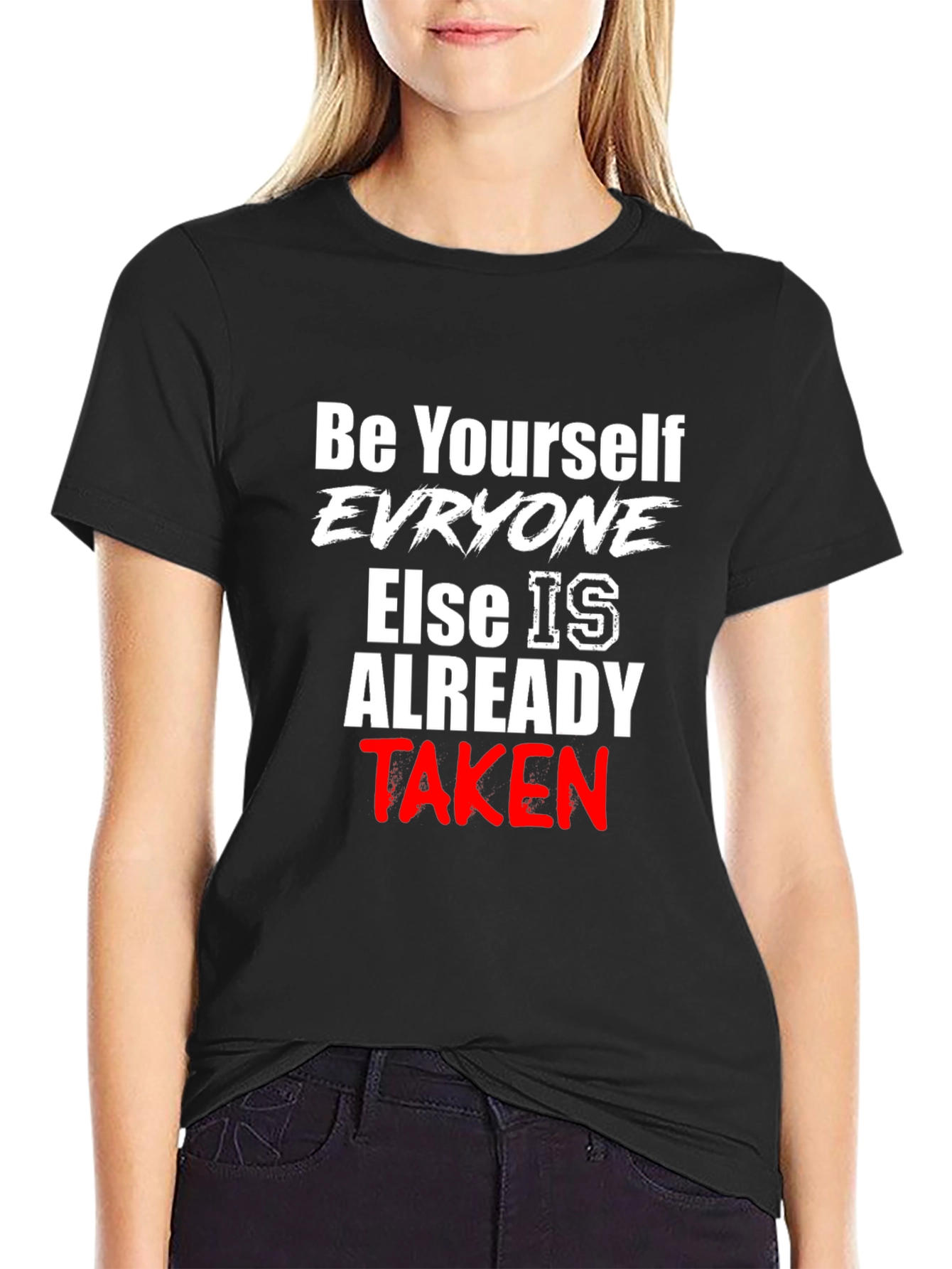 Be Yourself Slogan Graphic T-Shirt