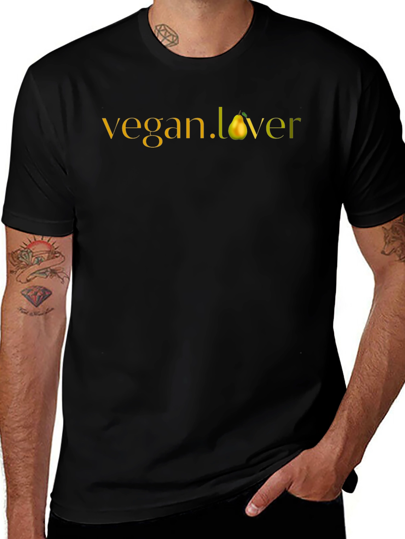 Vegan Lover Pear Graphic T-Shirt