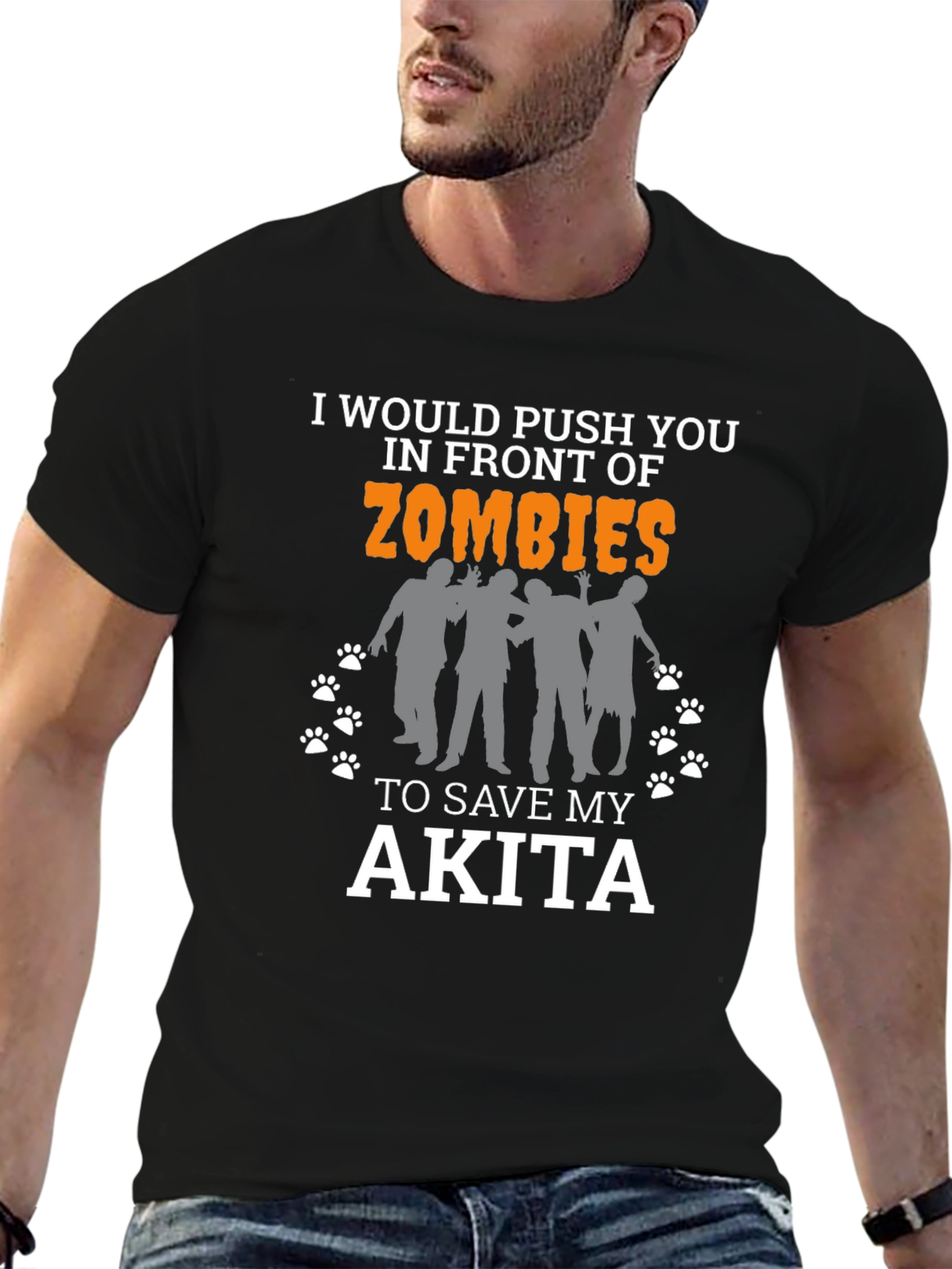 Funny Akita Zombie T-Shirt