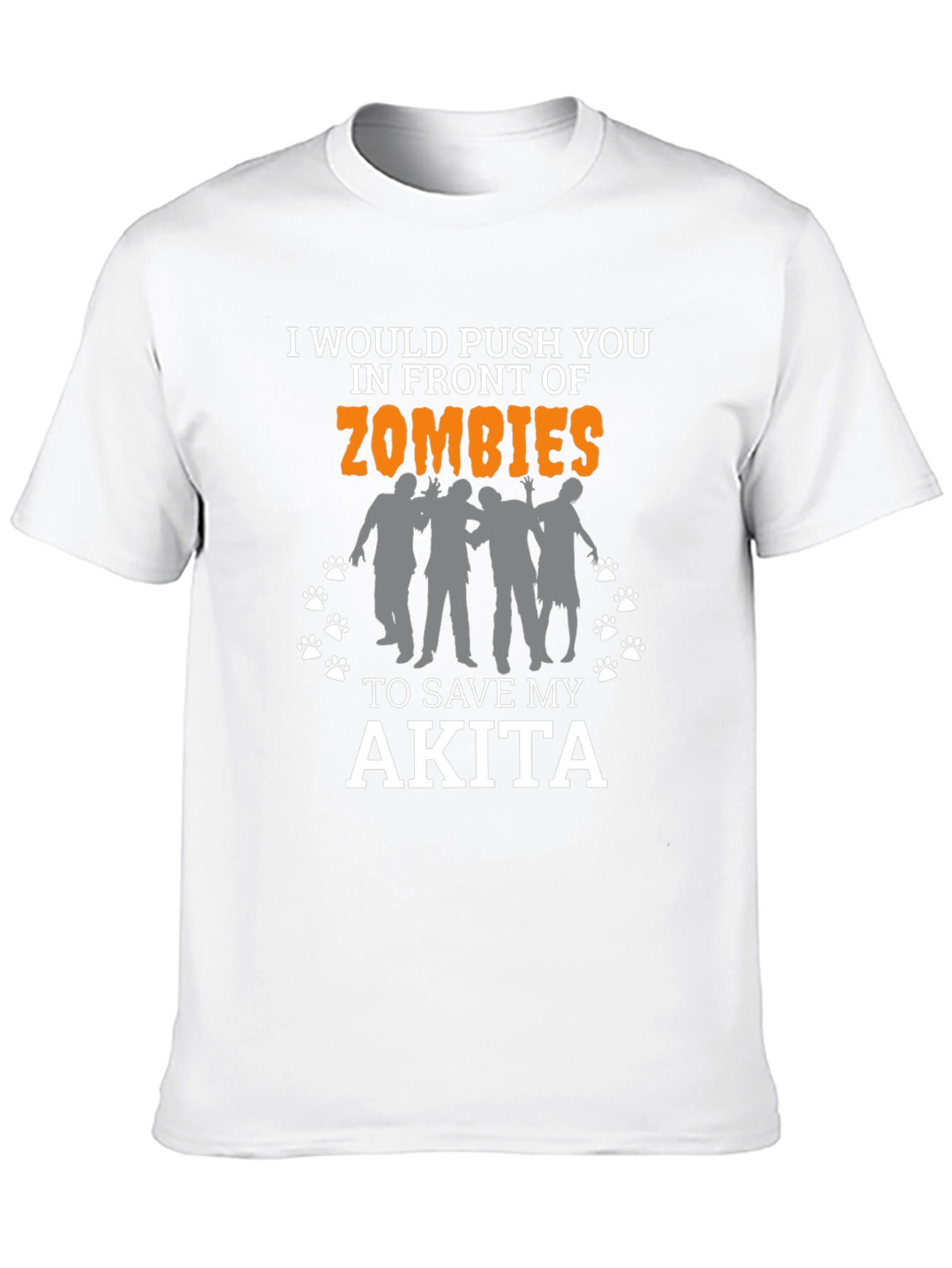 Funny Akita Zombie T-Shirt