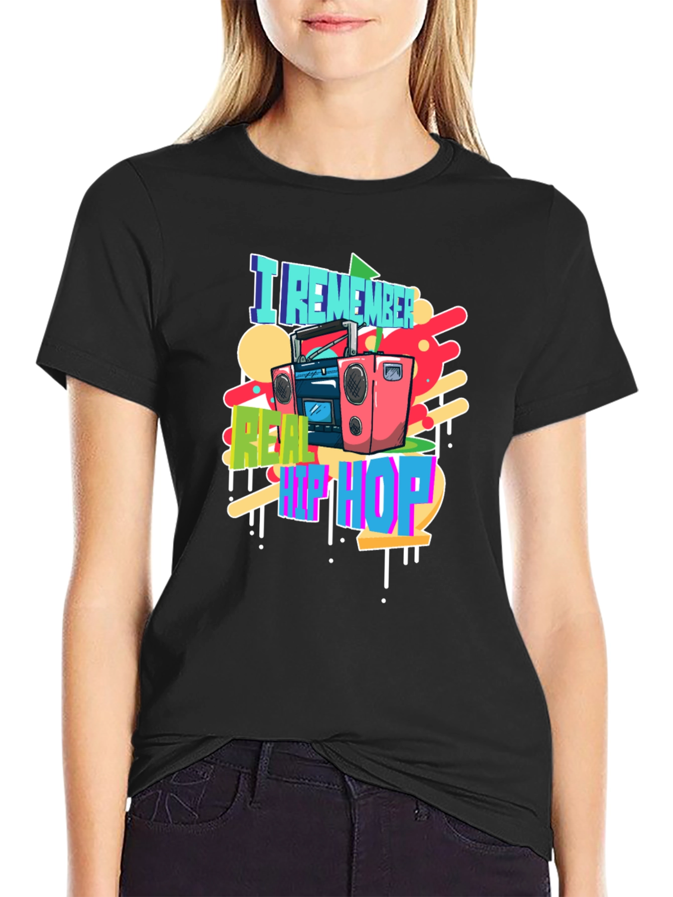 I Remember Real Hip Hop Black T-Shirt