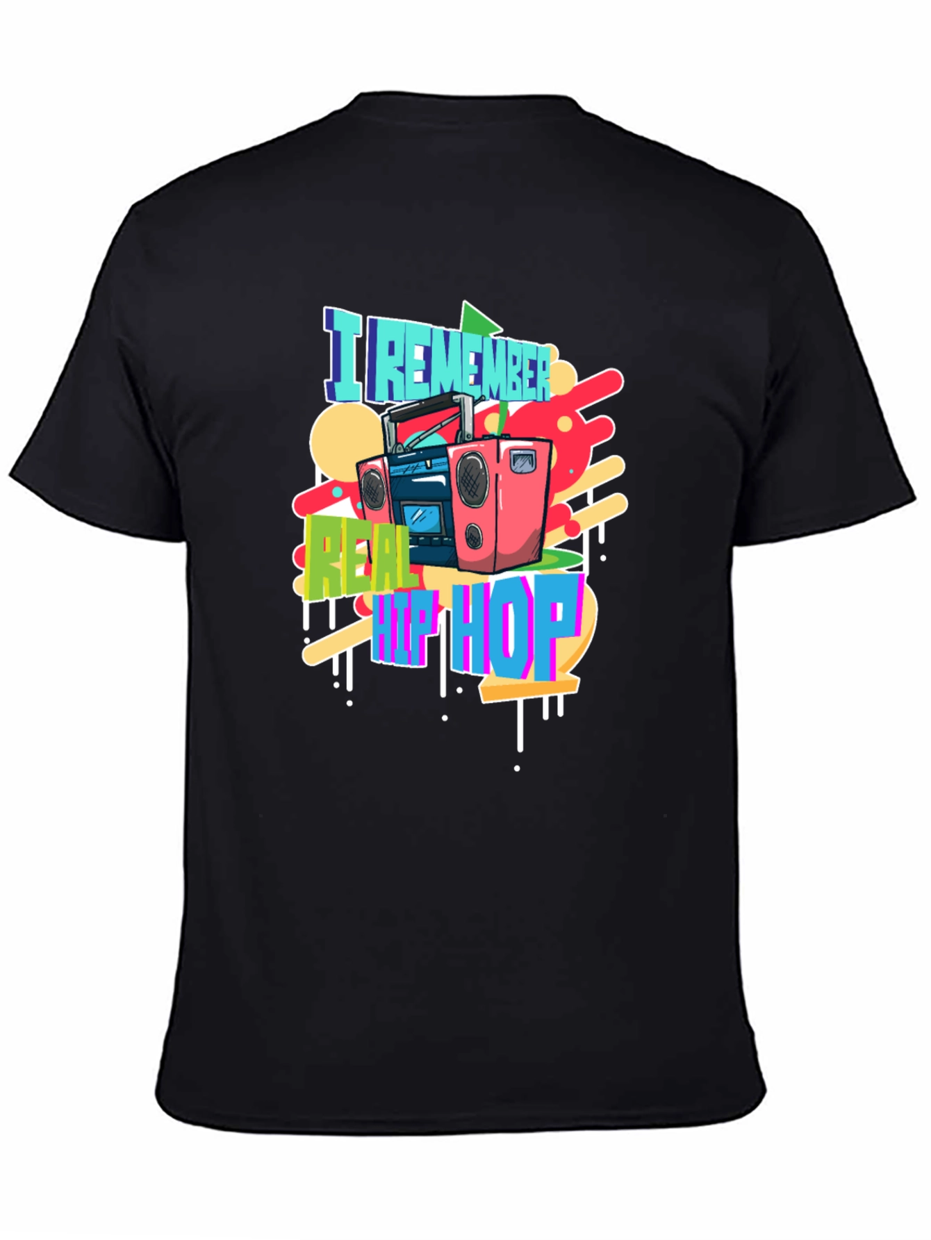 I Remember Real Hip Hop Black T-Shirt