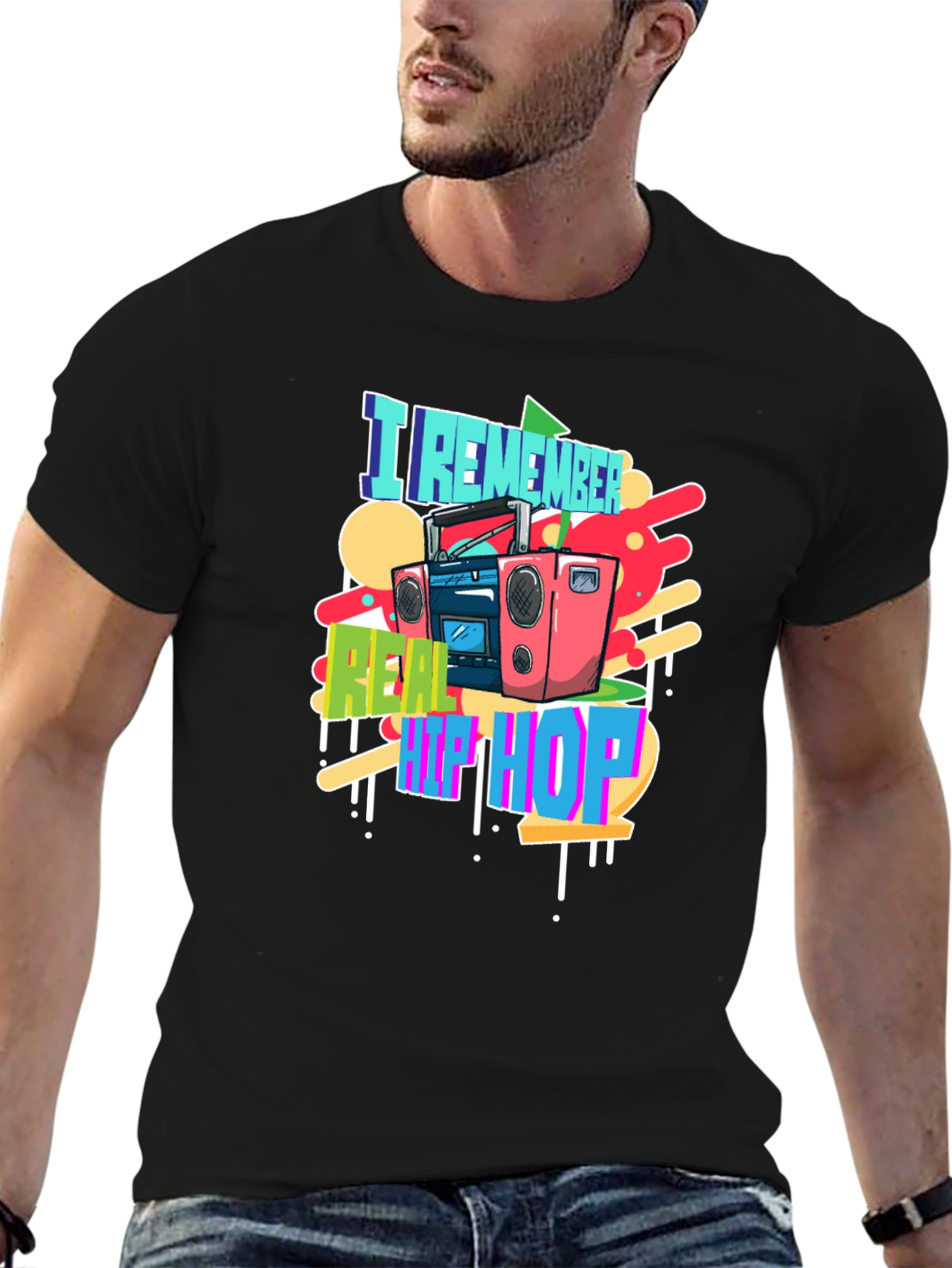 I Remember Real Hip Hop Black T-Shirt