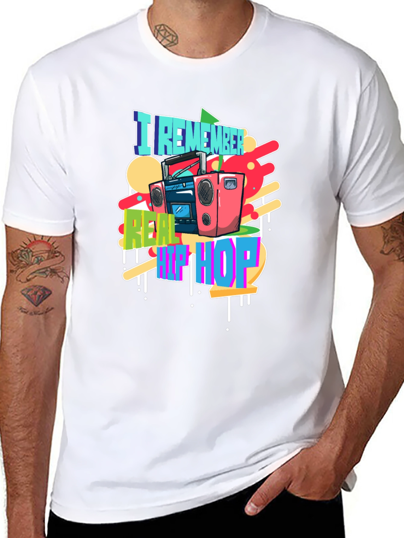 I Remember Real Hip Hop Black T-Shirt