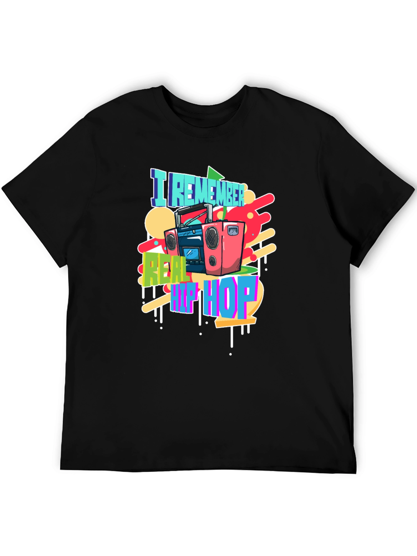 I Remember Real Hip Hop Black T-Shirt