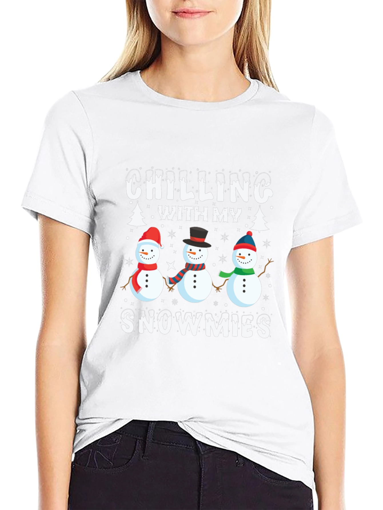 Chilling With My Snowmies Graphic T-Shirt