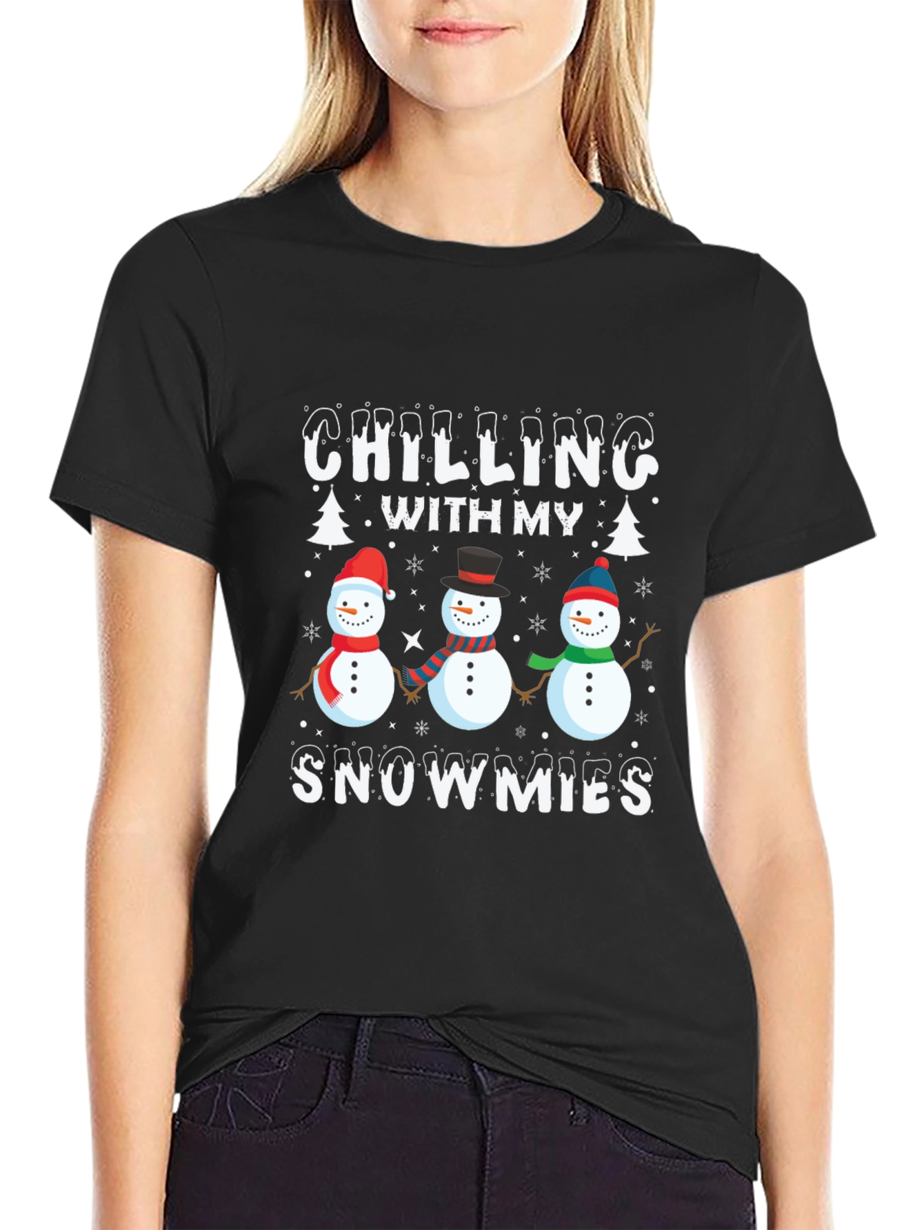 Chilling With My Snowmies Graphic T-Shirt