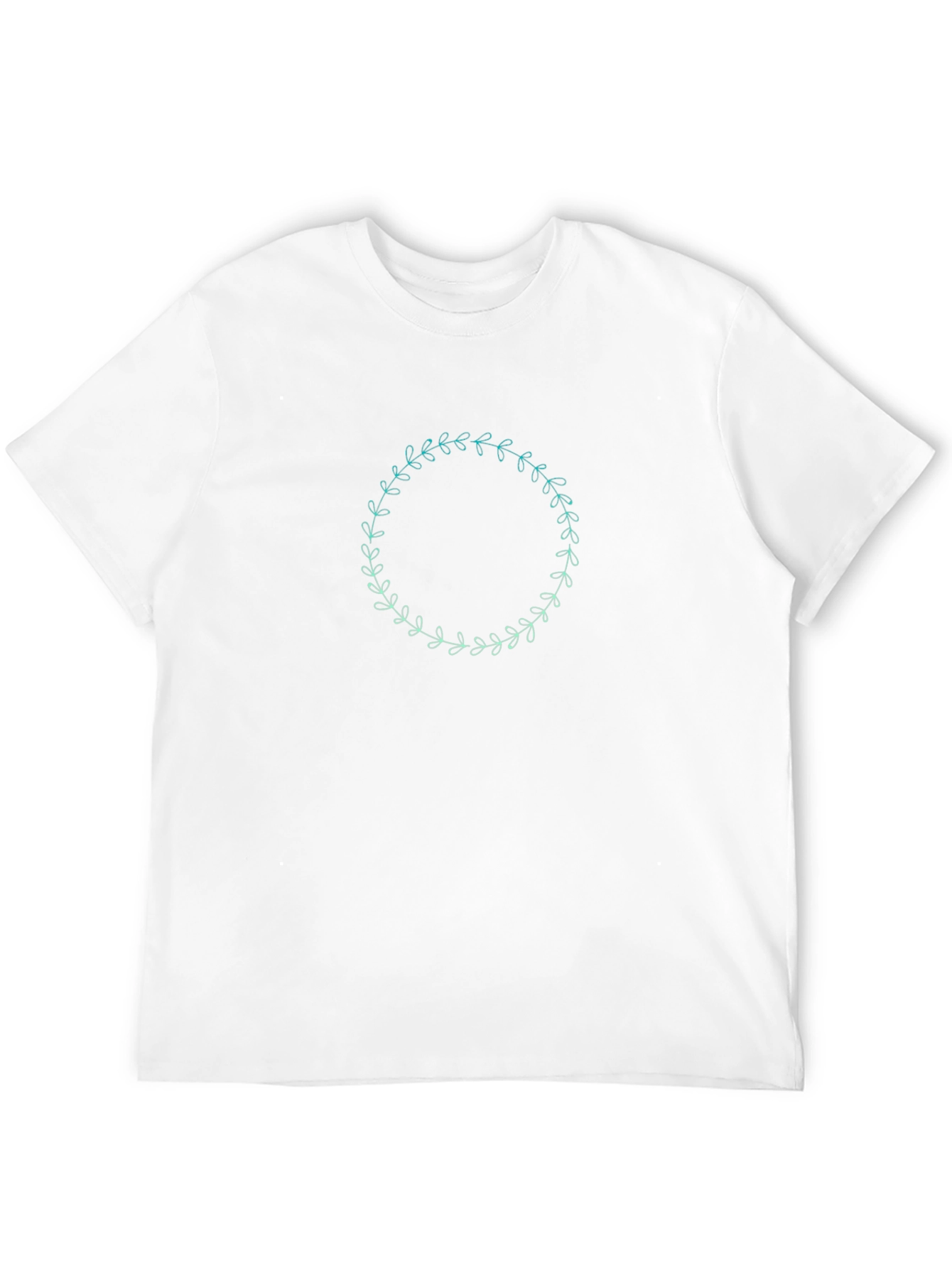 Leaf Wreath Graphic Tee - Black Casual Shirt