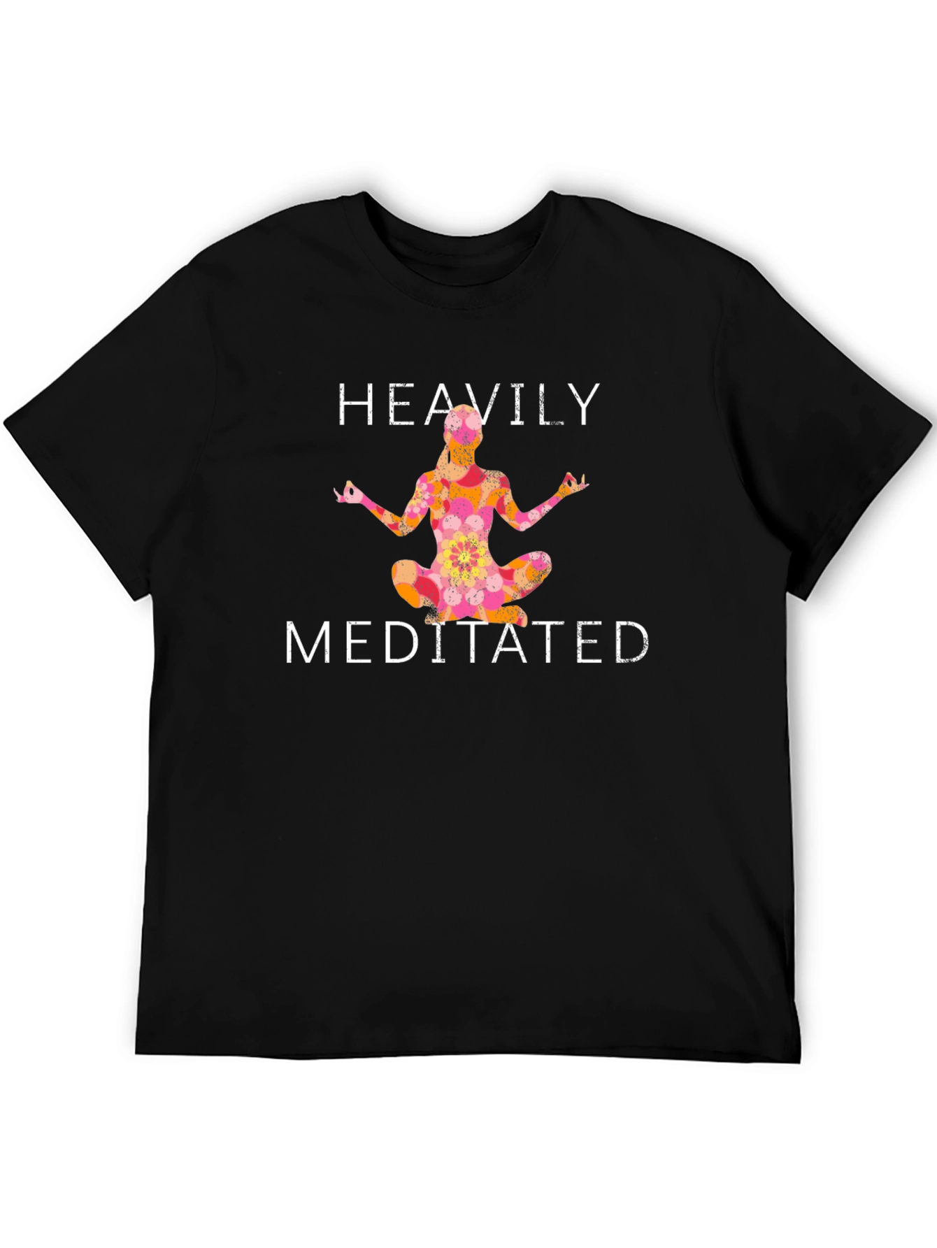 Heavily Meditated Graphic Tee - Black Yoga Shirt