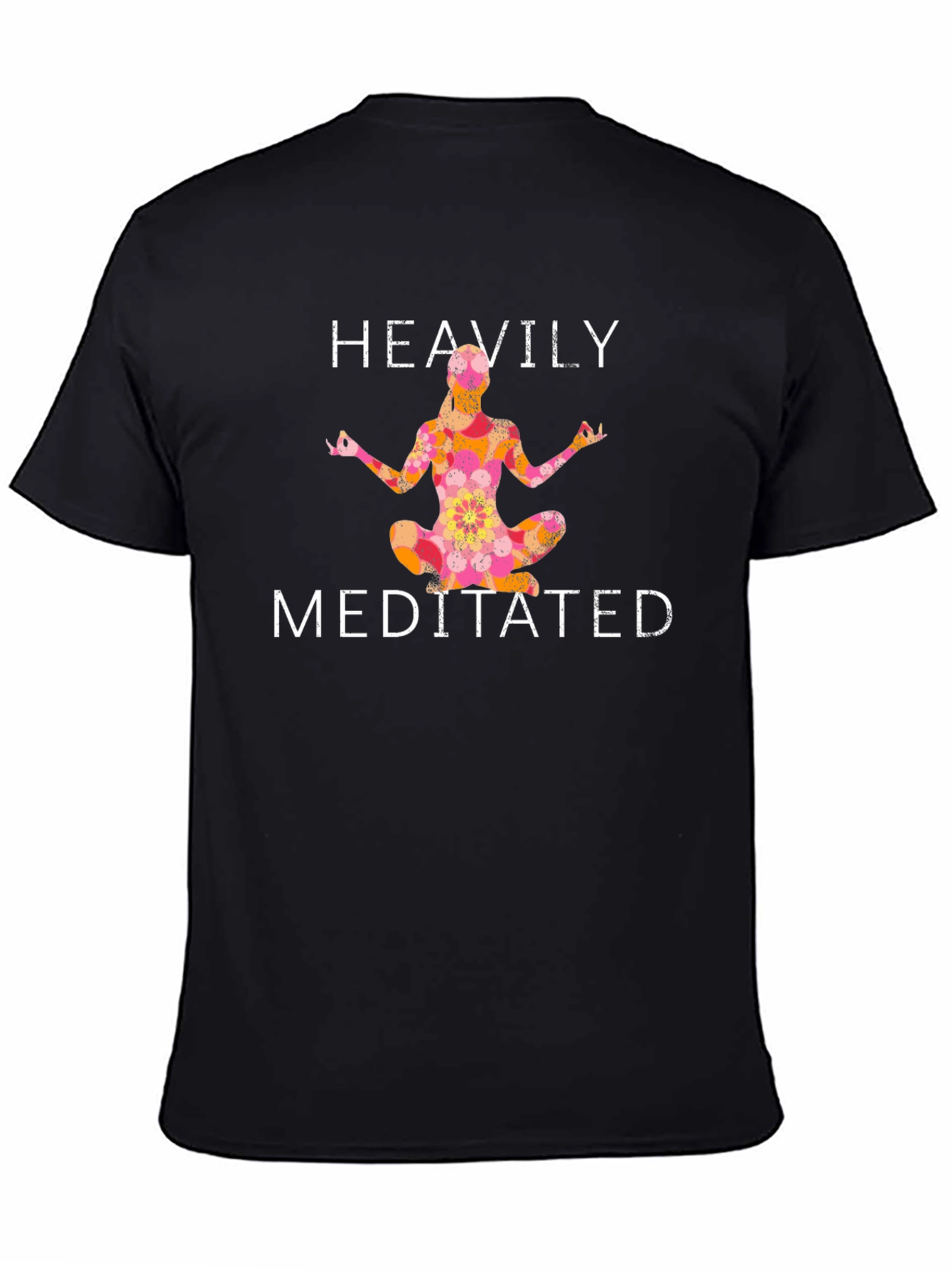 Heavily Meditated Graphic Tee - Black Yoga Shirt