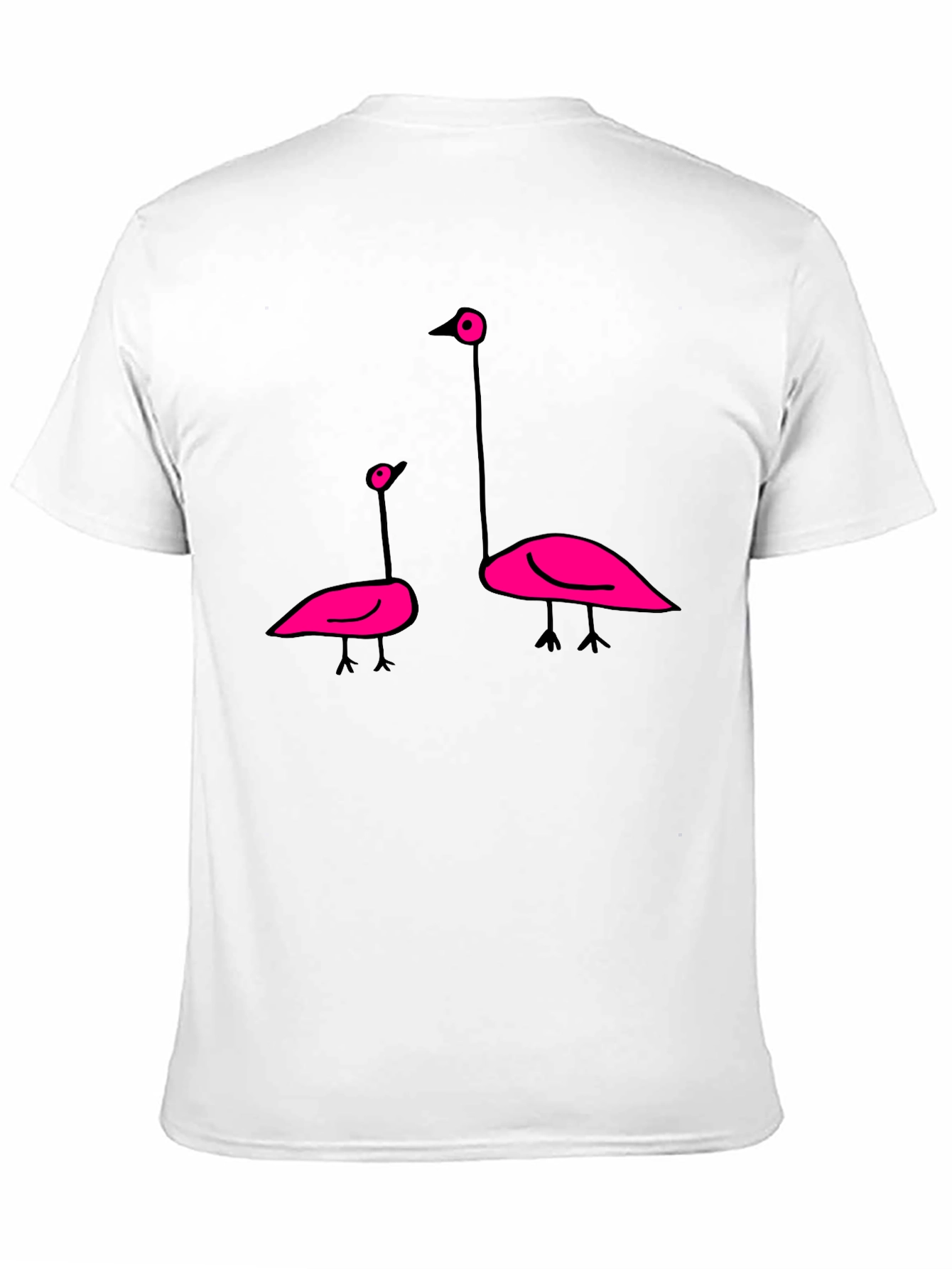 Flamingo Graphic Tee - Black Cotton T-Shirt