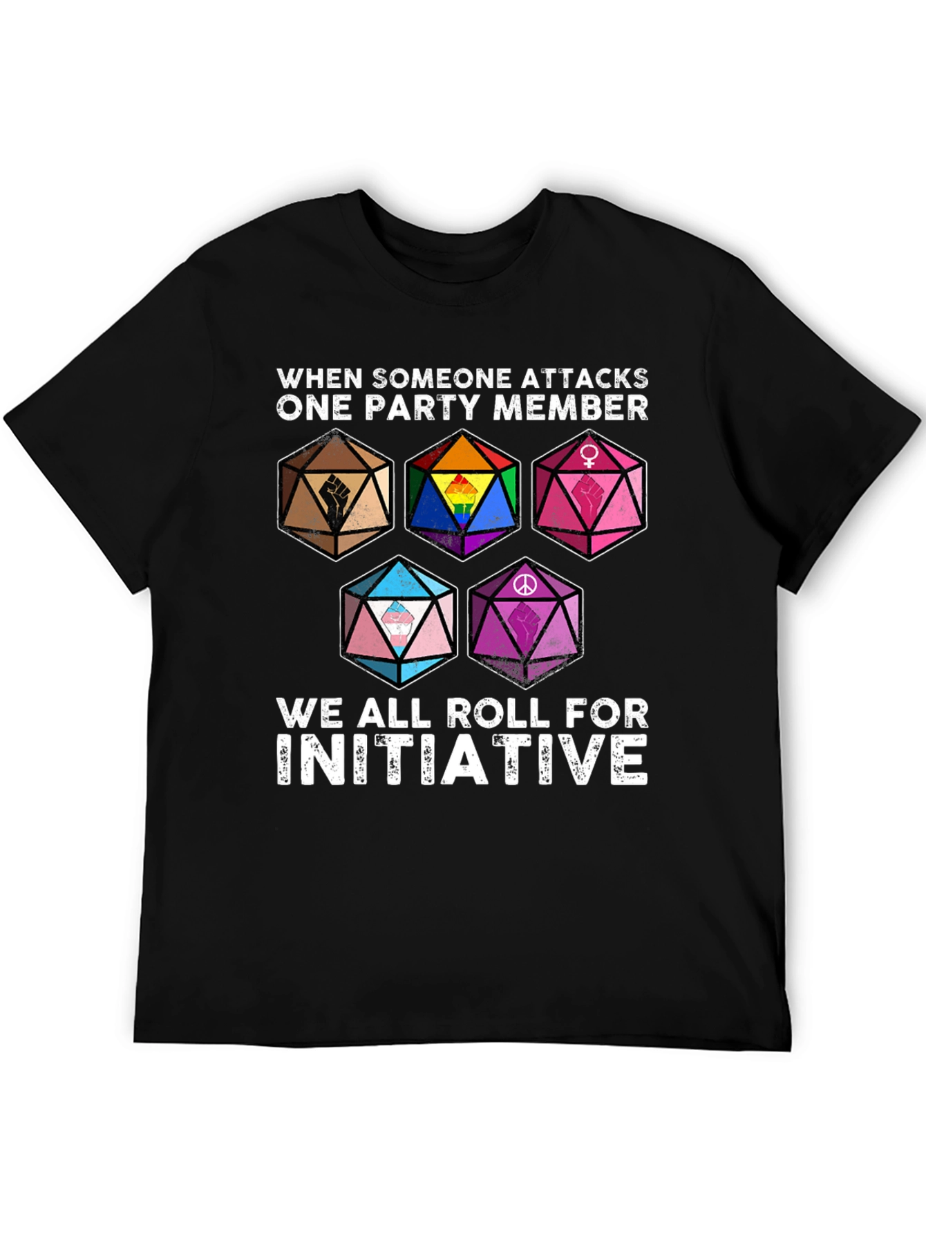RPG Pride Dice T-Shirt - Roll for Initiative!