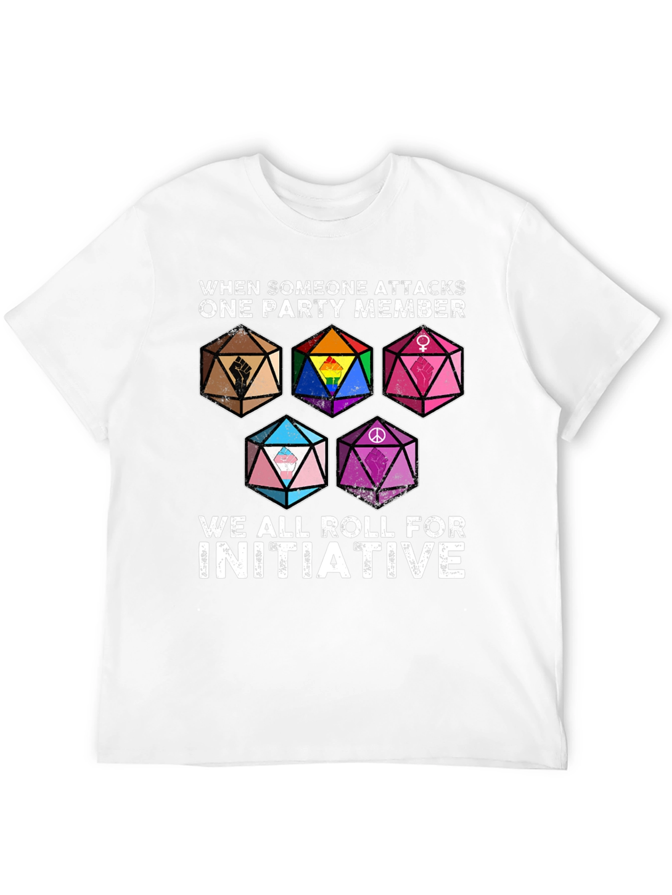 RPG Pride Dice T-Shirt - Roll for Initiative!