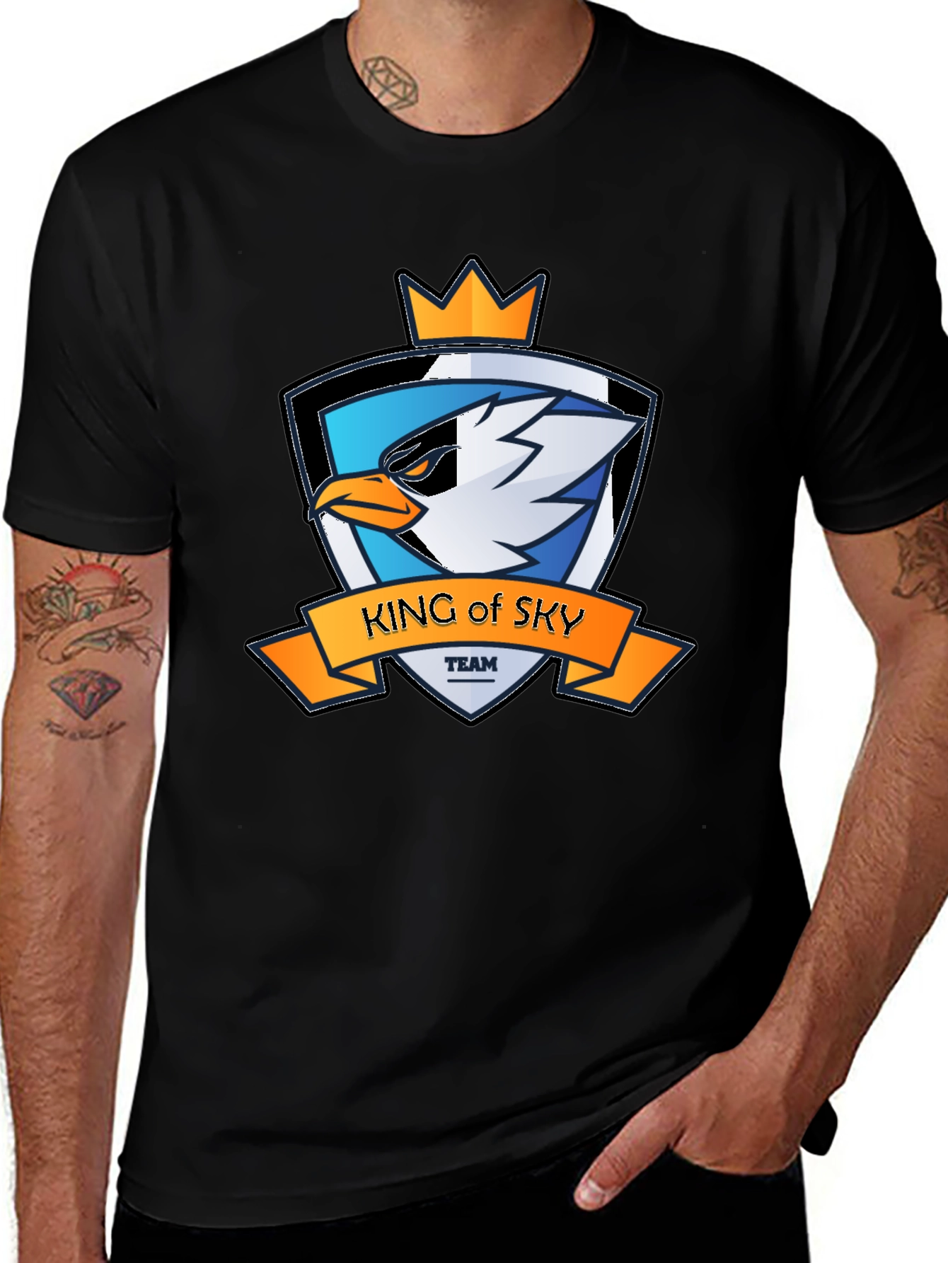 King of Sky Team Graphic T-Shirt - Black