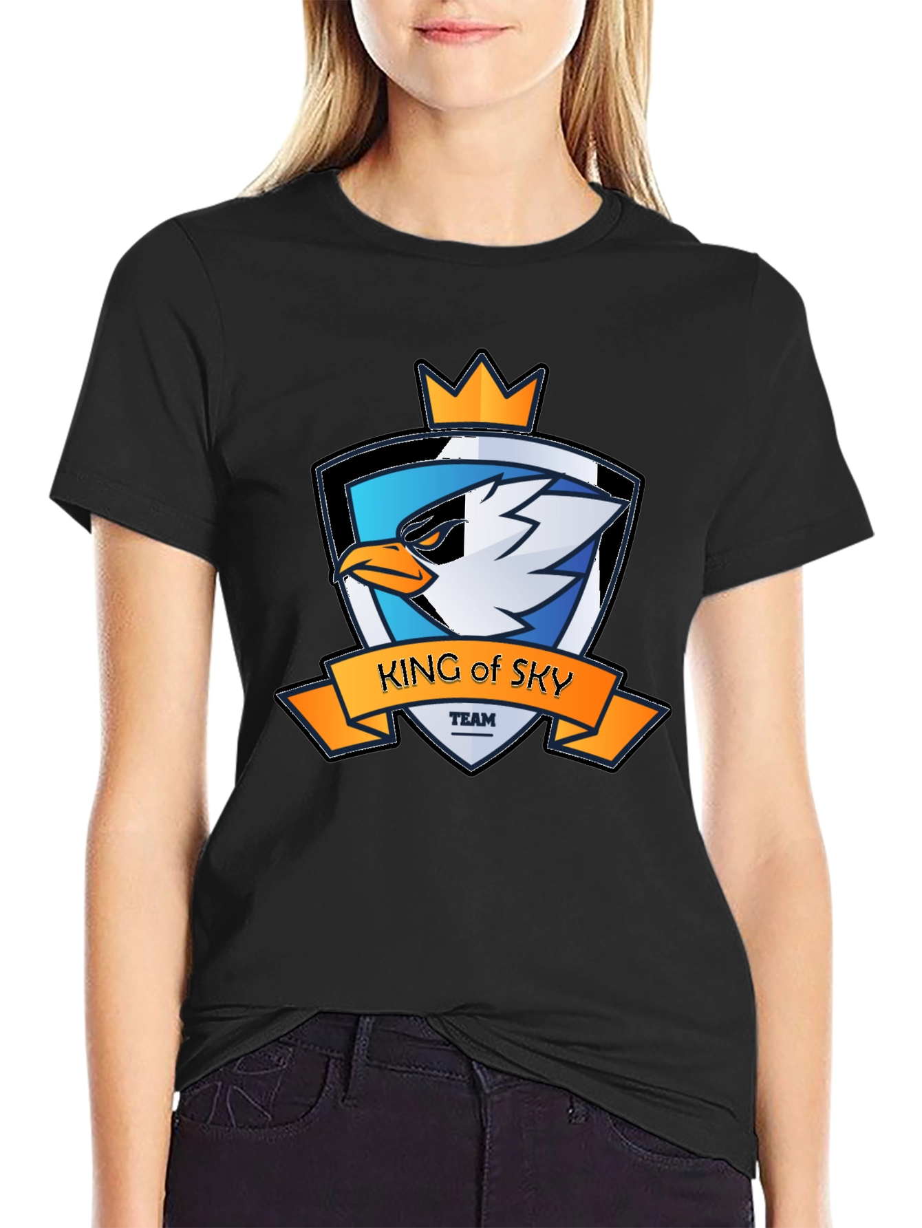 King of Sky Team Graphic T-Shirt - Black