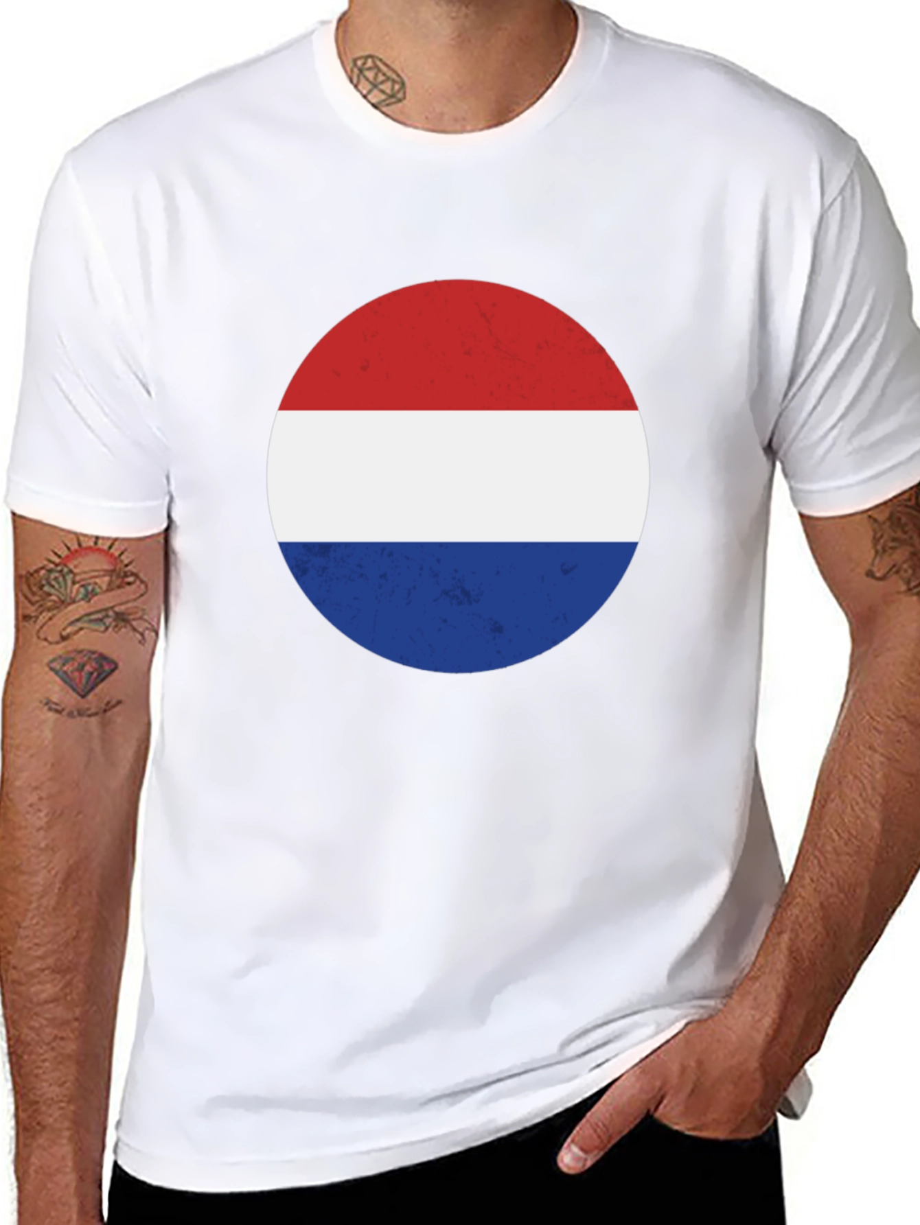 Netherlands Flag Circle T-Shirt