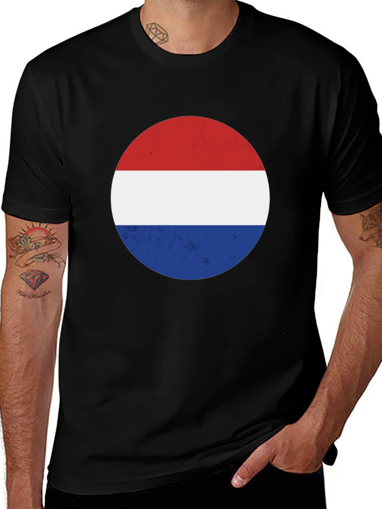 Netherlands Flag Circle T-Shirt
