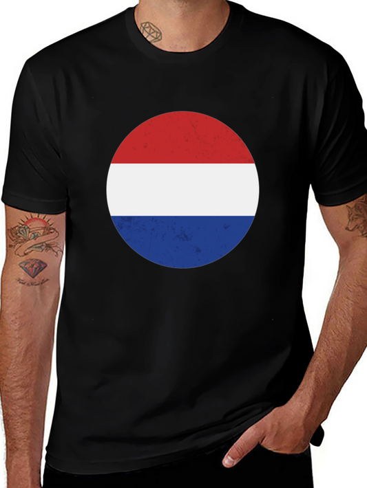 Netherlands Flag Circle T-Shirt