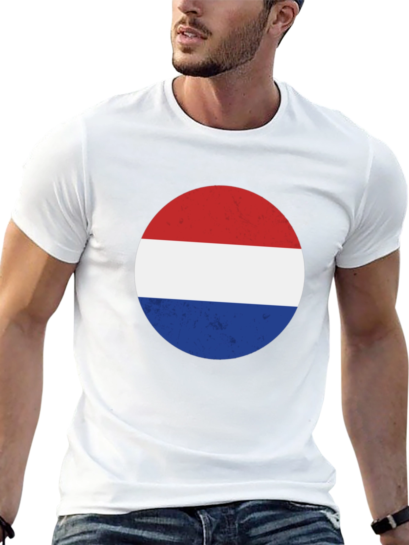 Netherlands Flag Circle T-Shirt