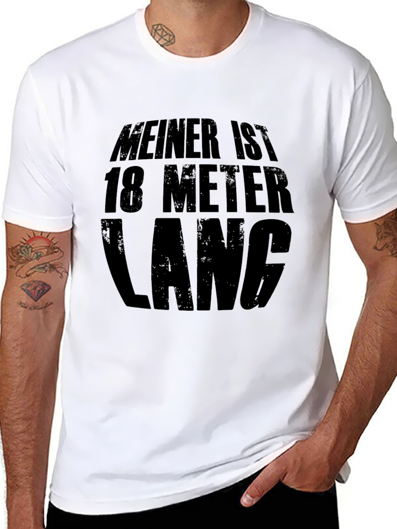 Meiner Ist 18 Meter Lang Black T-Shirt