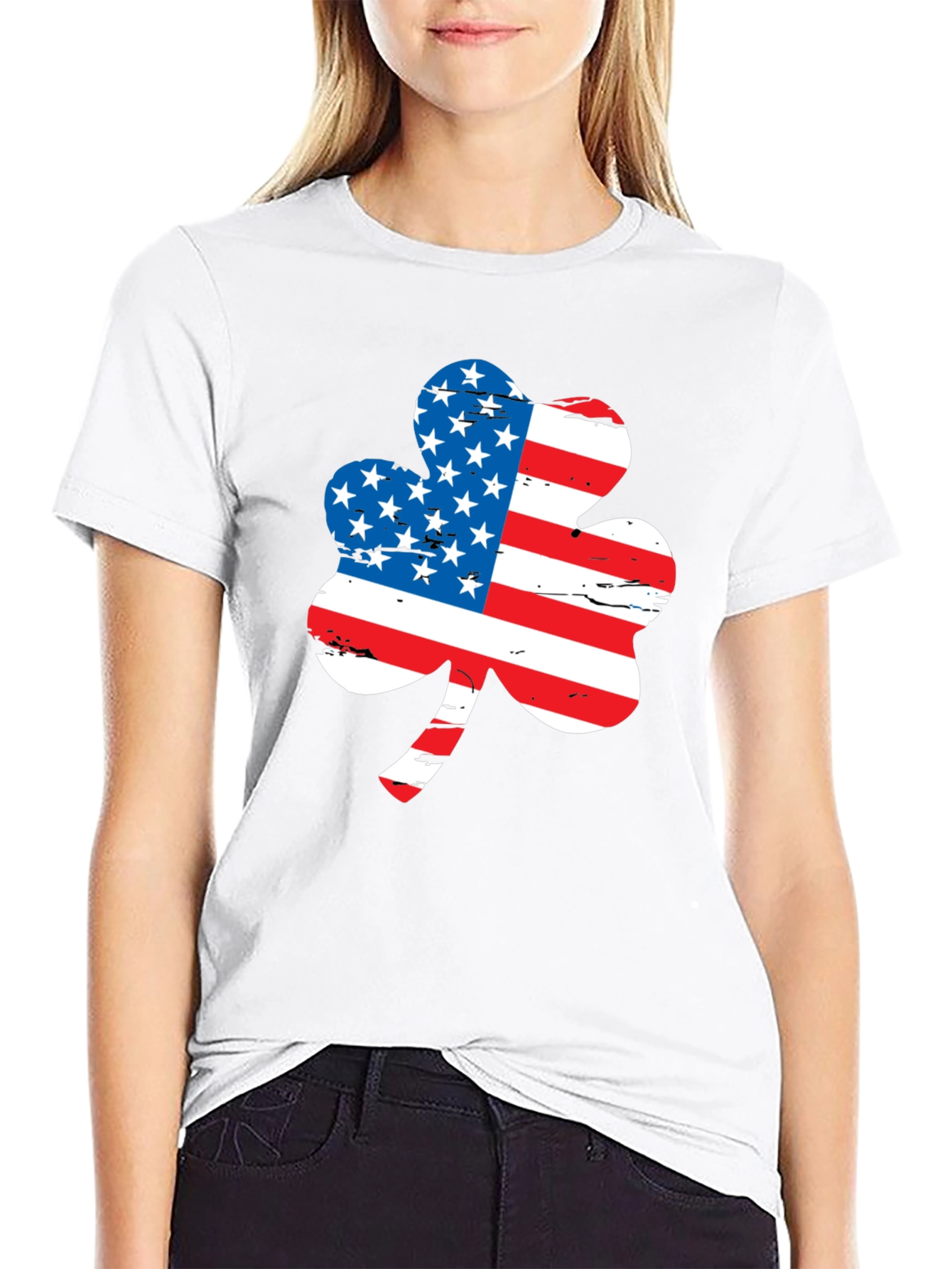American Flag Shamrock T-Shirt
