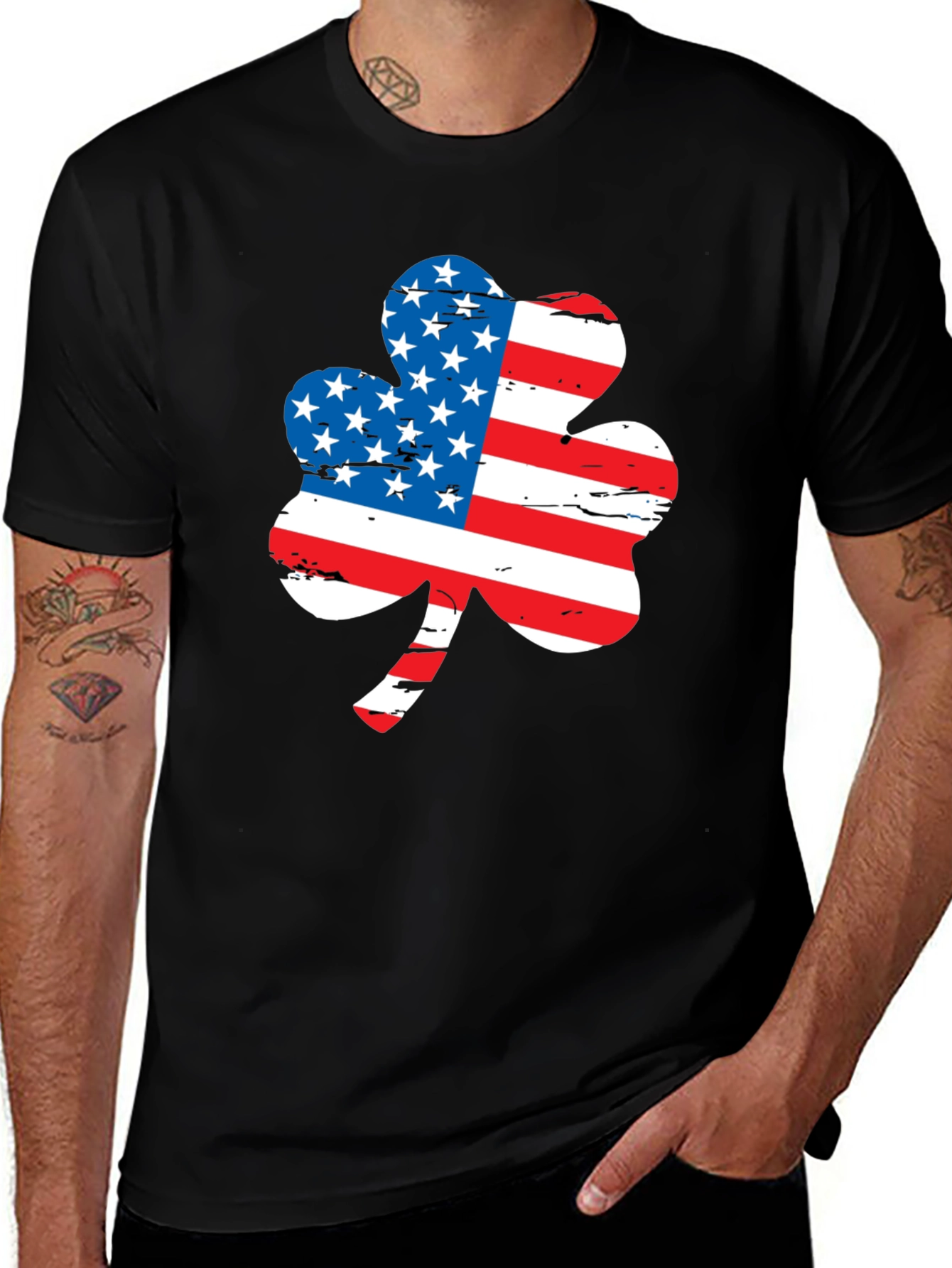 American Flag Shamrock T-Shirt